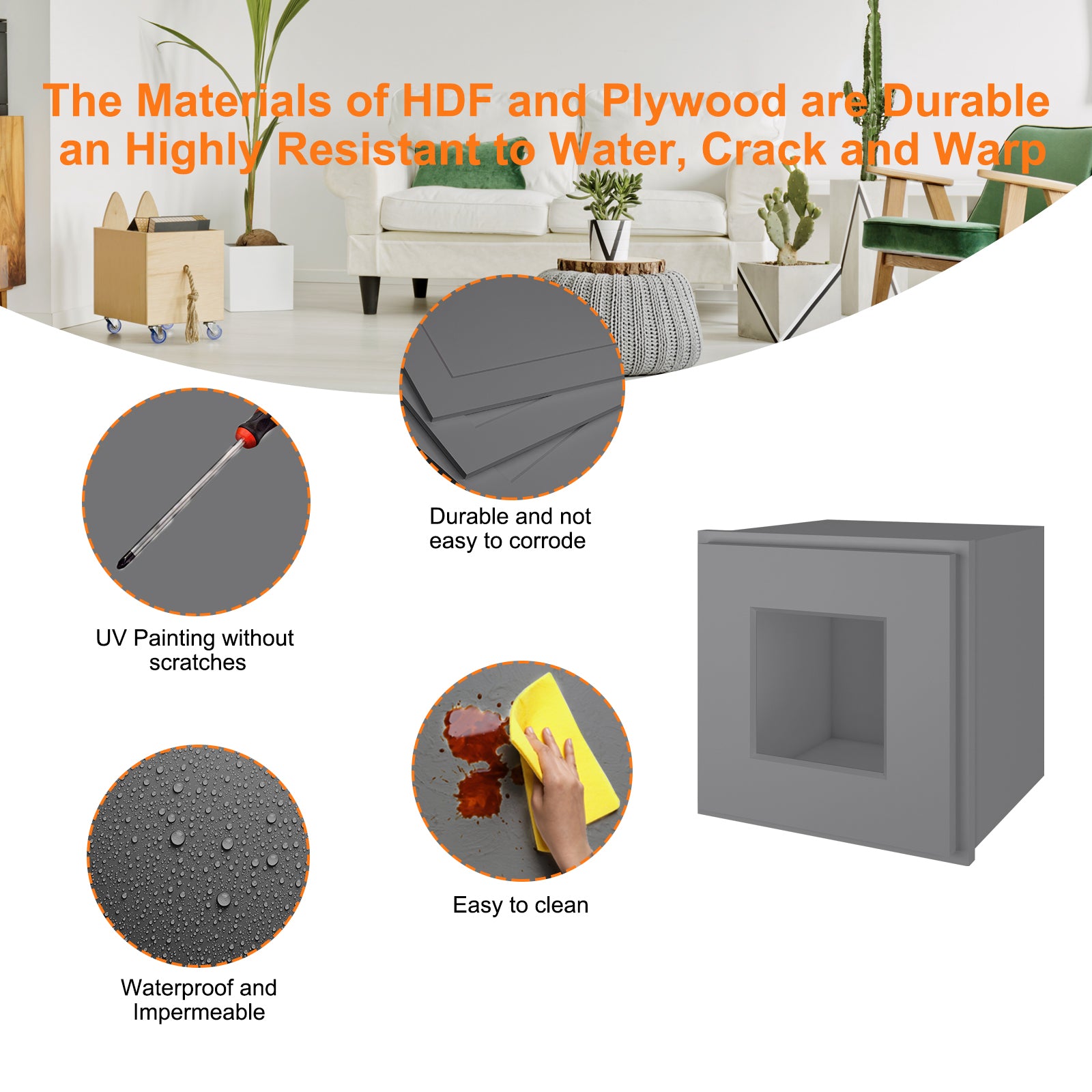 12"D*12"W*12"H Birch Solid Wood Medicine Cabinet Wall Mounted W1212GD