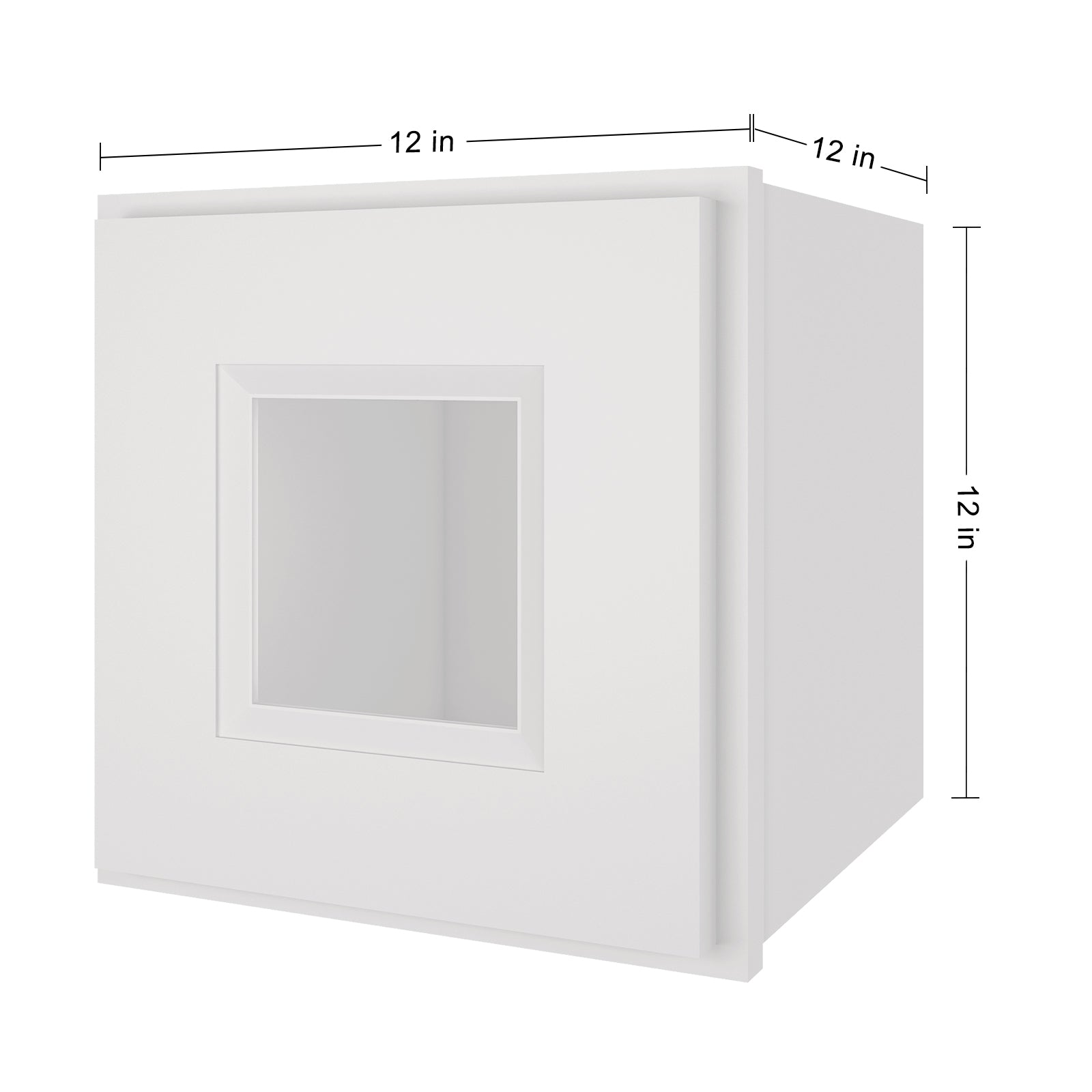 12"D*12"W*12"H Birch Solid Wood Medicine Cabinet Wall Mounted W1212GD