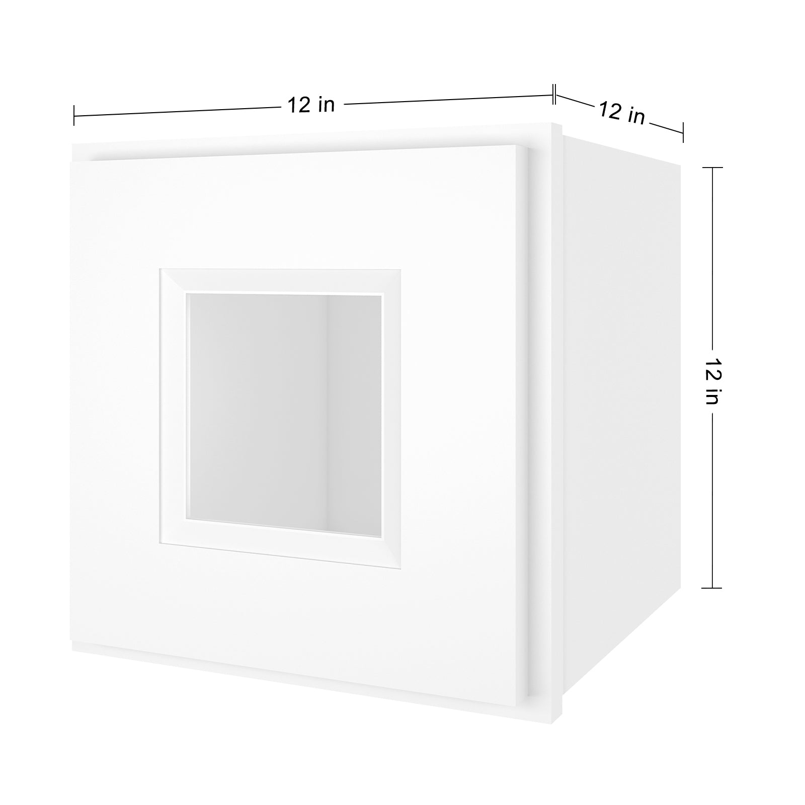 12"D*12"W*12"H Birch Solid Wood Medicine Cabinet Wall Mounted W1212GD