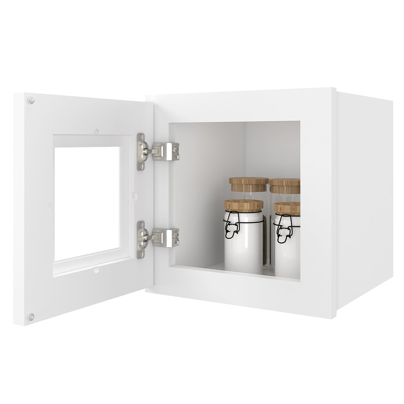 12"D*12"W*12"H Birch Solid Wood Medicine Cabinet Wall Mounted W1212GD