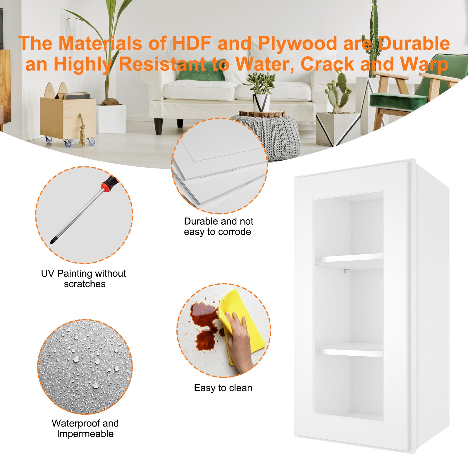 12"D*15"W*30"H Birch Solid Wood Medicine Cabinet Wall Mounted W1530GD