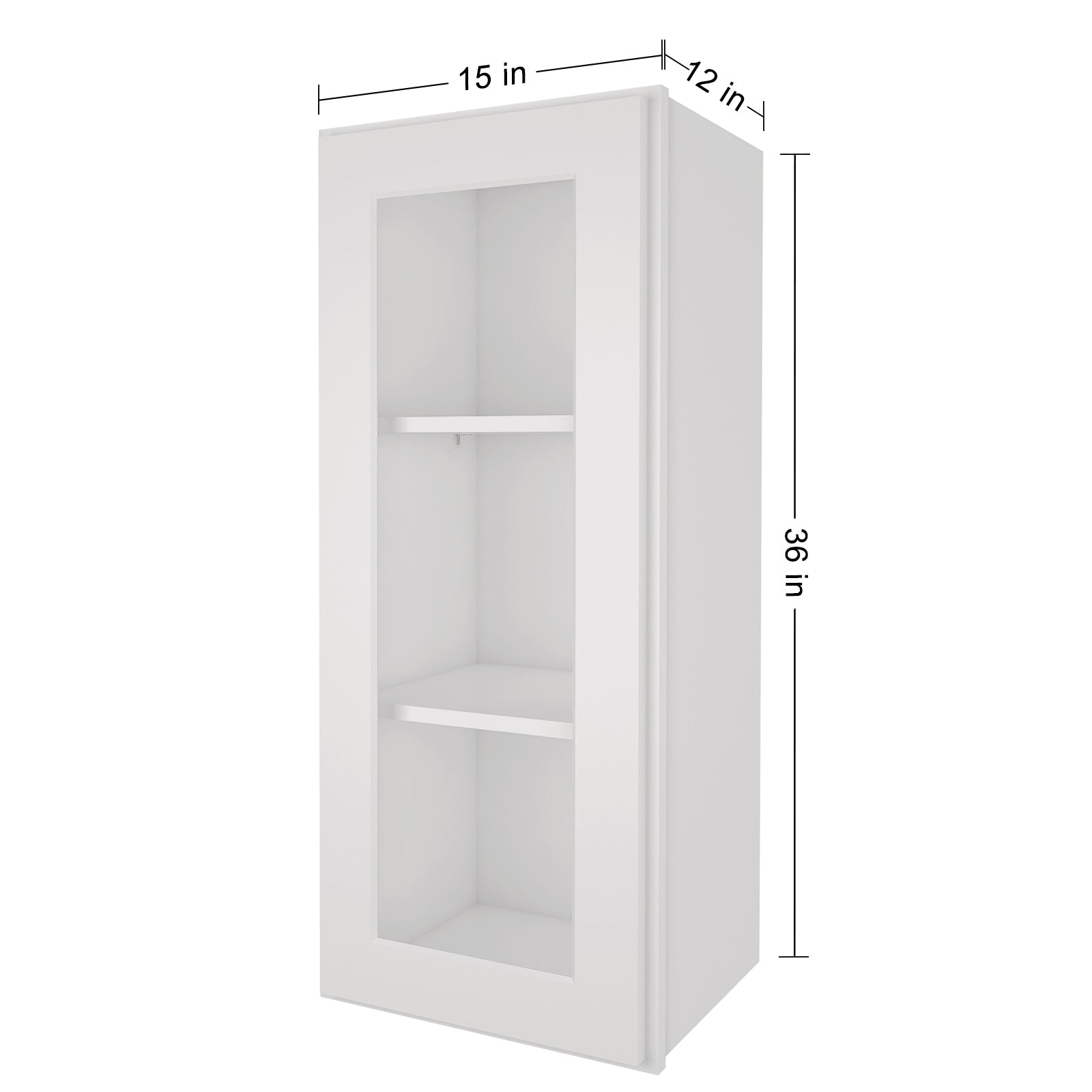 12"D*15"W*36"H Birch Solid Wood Medicine Cabinet Wall Mounted W1536GD