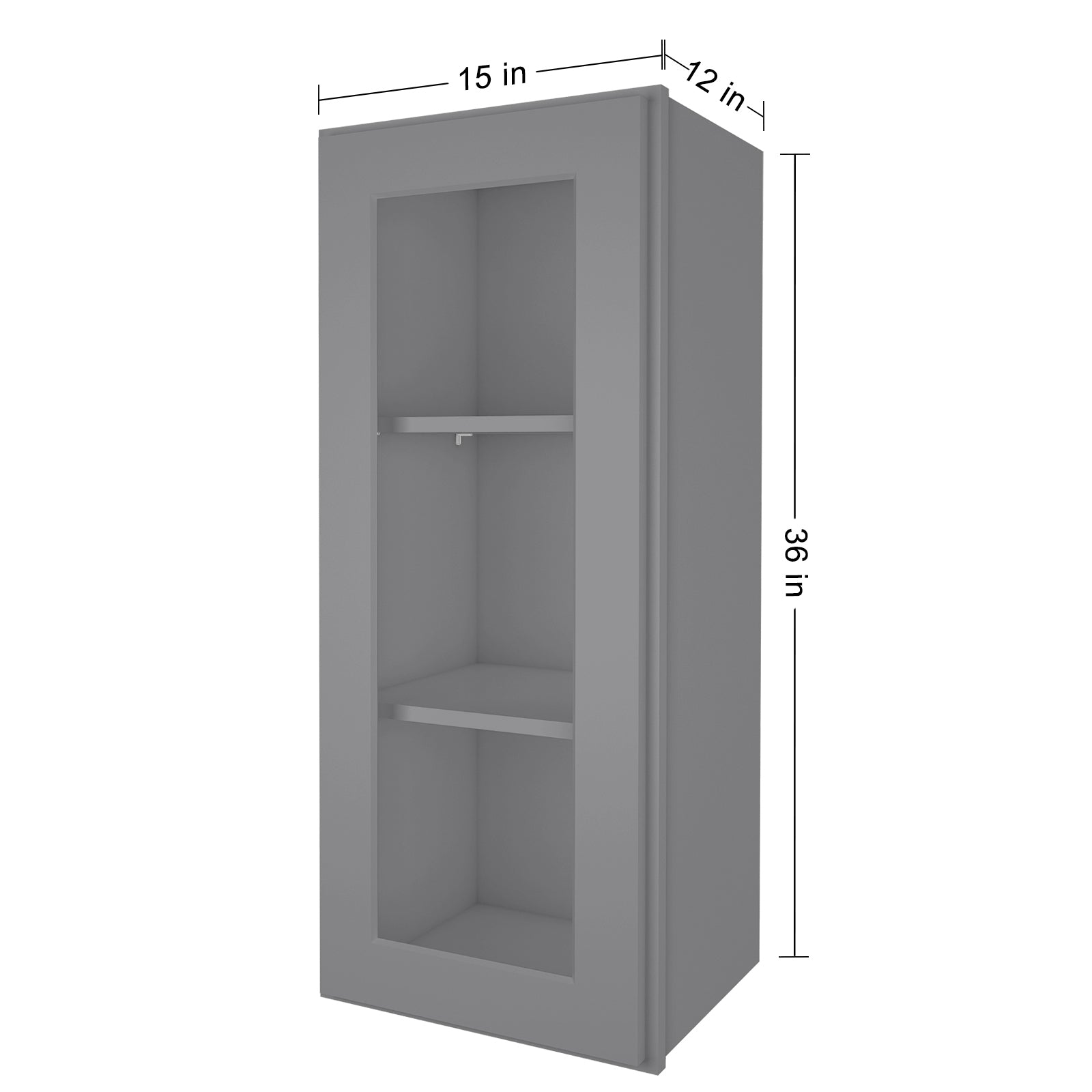12"D*15"W*36"H Birch Solid Wood Medicine Cabinet Wall Mounted W1536GD