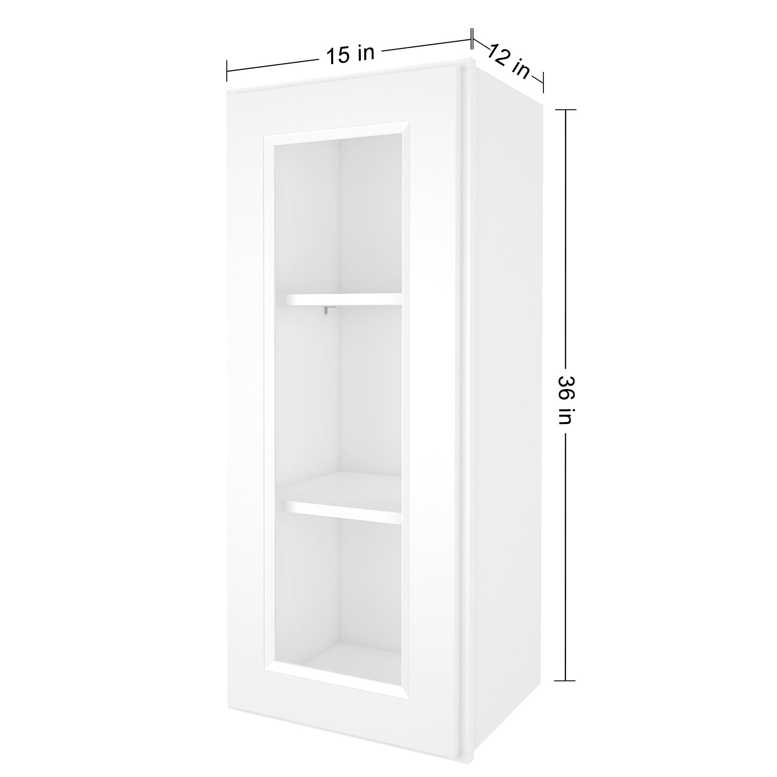 12"D*15"W*36"H Birch Solid Wood Medicine Cabinet Wall Mounted W1536GD