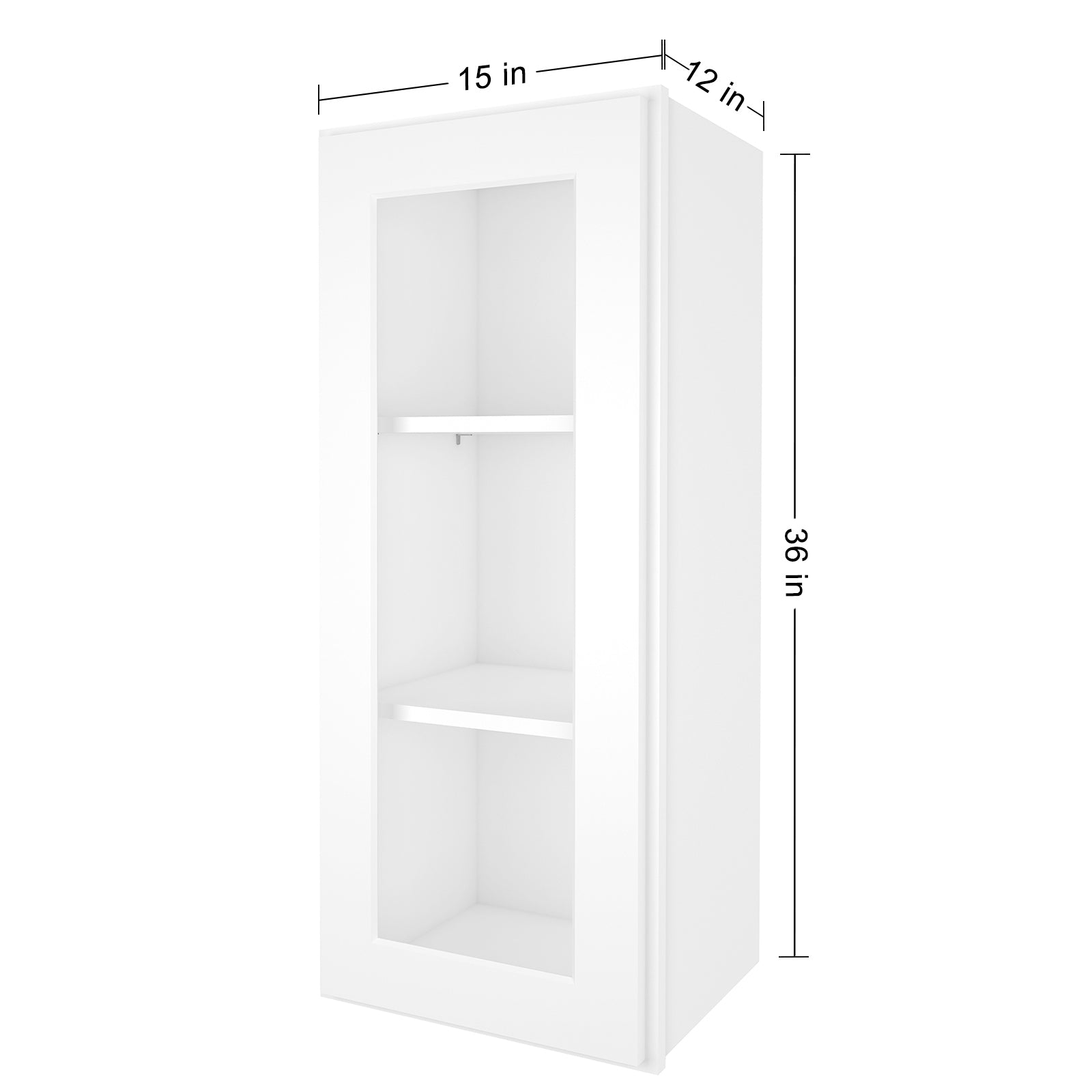 12"D*15"W*36"H Birch Solid Wood Medicine Cabinet Wall Mounted W1536GD