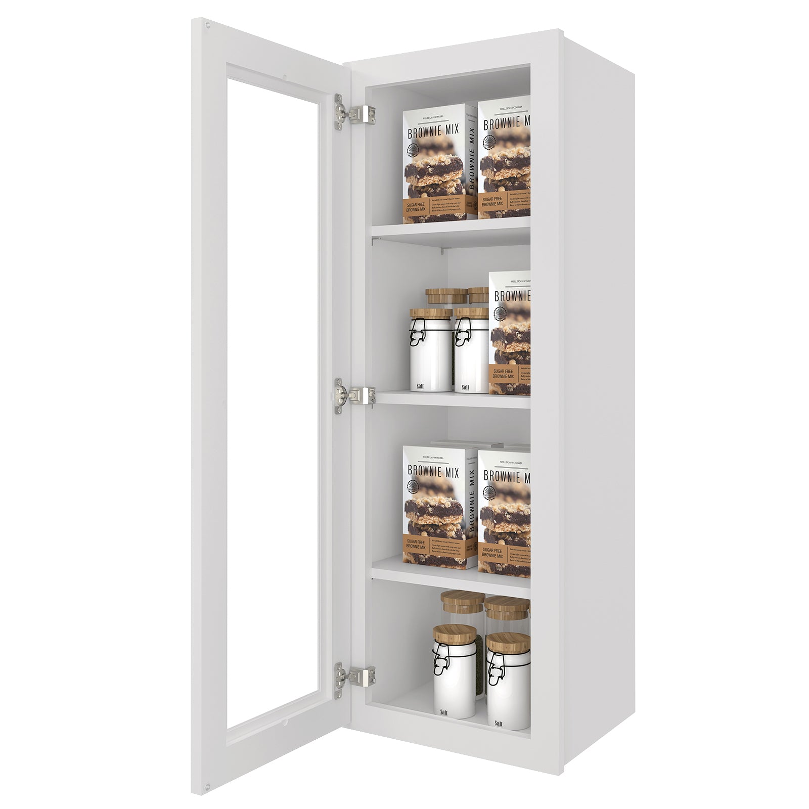 12"D*15"W*42"H Birch Solid Wood Medicine Cabinet Wall Mounted W1542GD