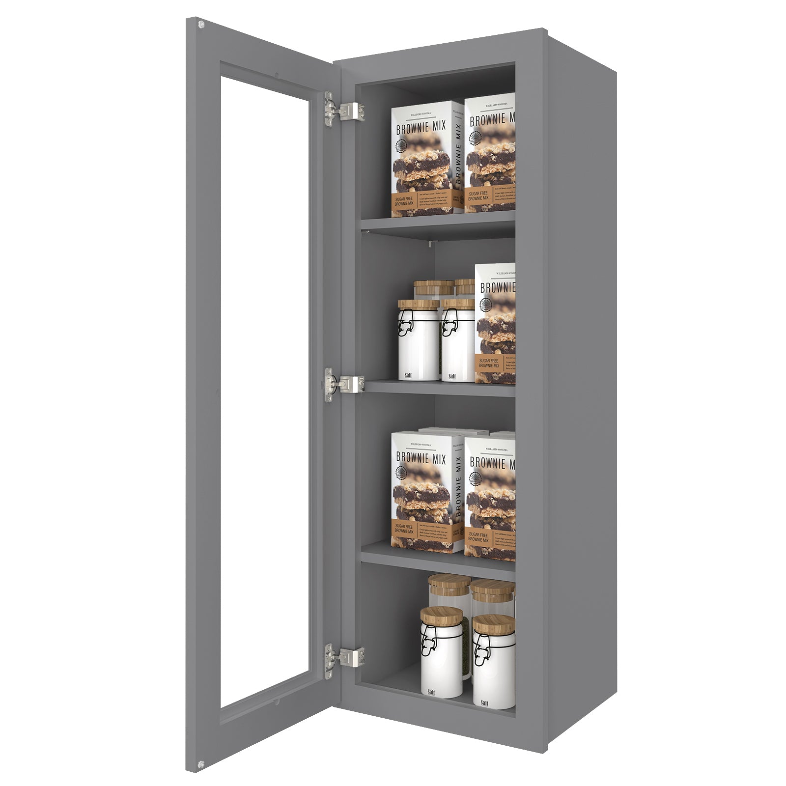 12"D*15"W*42"H Birch Solid Wood Medicine Cabinet Wall Mounted W1542GD