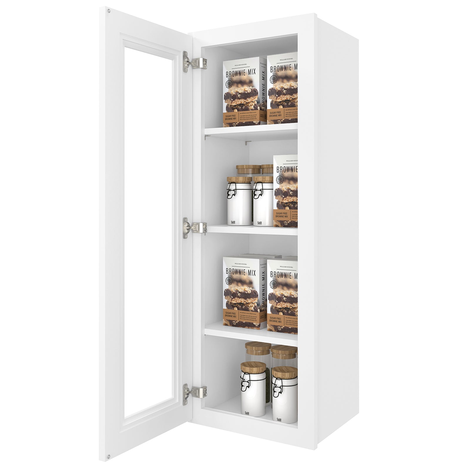 12"D*15"W*42"H Birch Solid Wood Medicine Cabinet Wall Mounted W1542GD