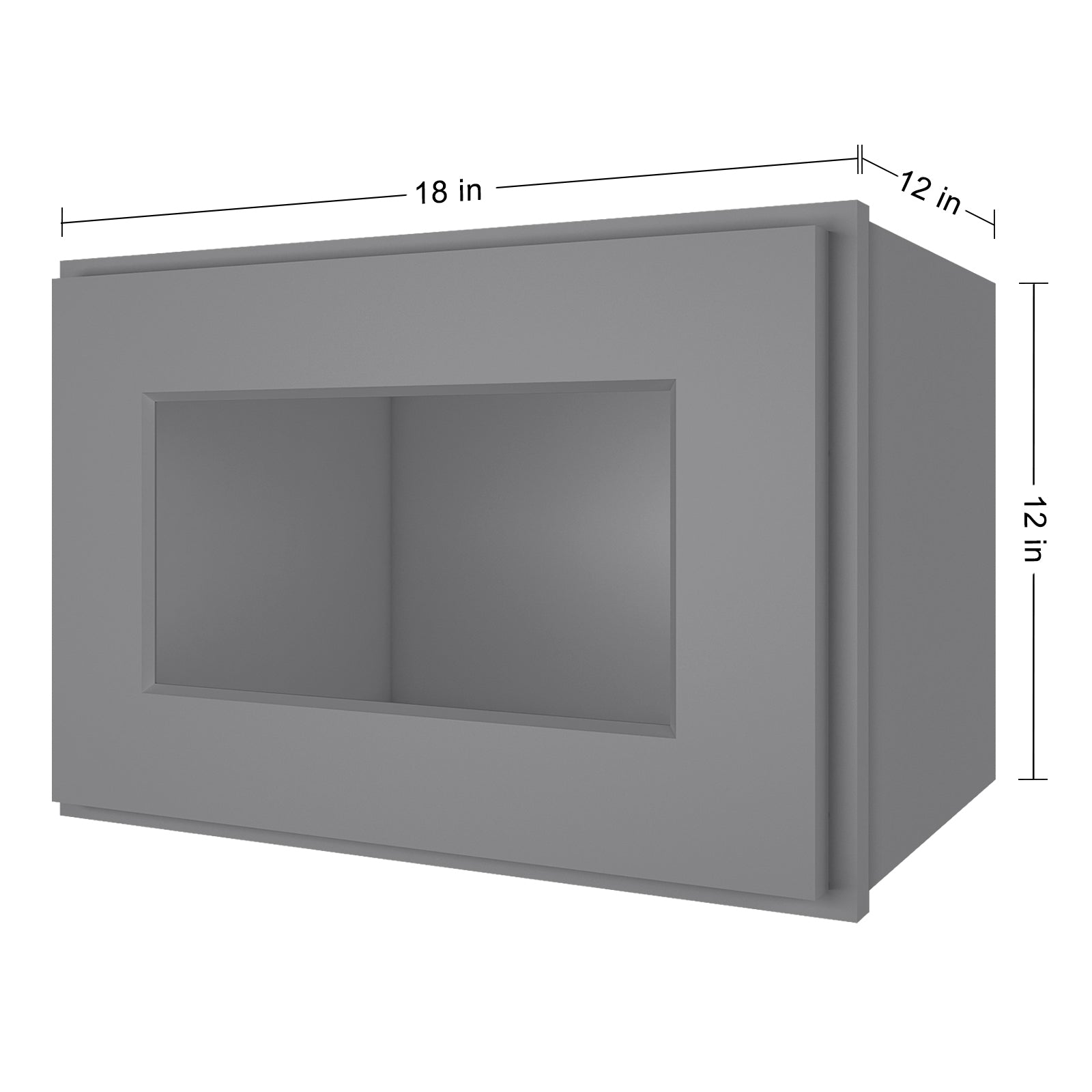 12"D*18"W*12"H Birch Solid Wood Medicine Cabinet Wall Mounted W1812GD