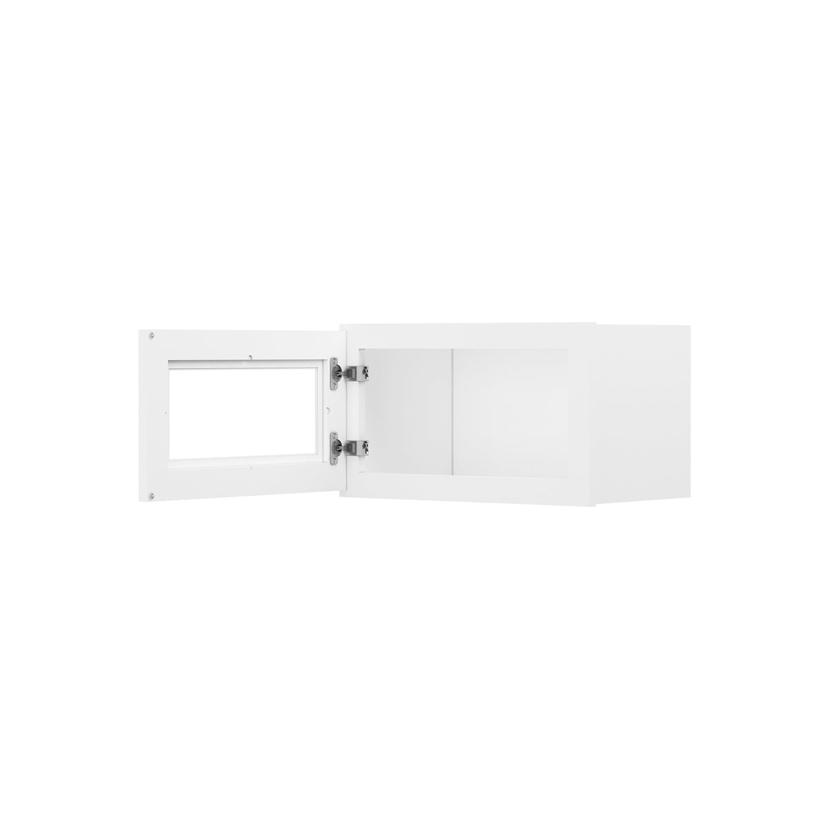 HOMLUX Easy DIY 21-in W x 12-in D x 12-in H in Royal White Plywood Ready to Assemble Wall Kitchen Cabinet Glass NOT included