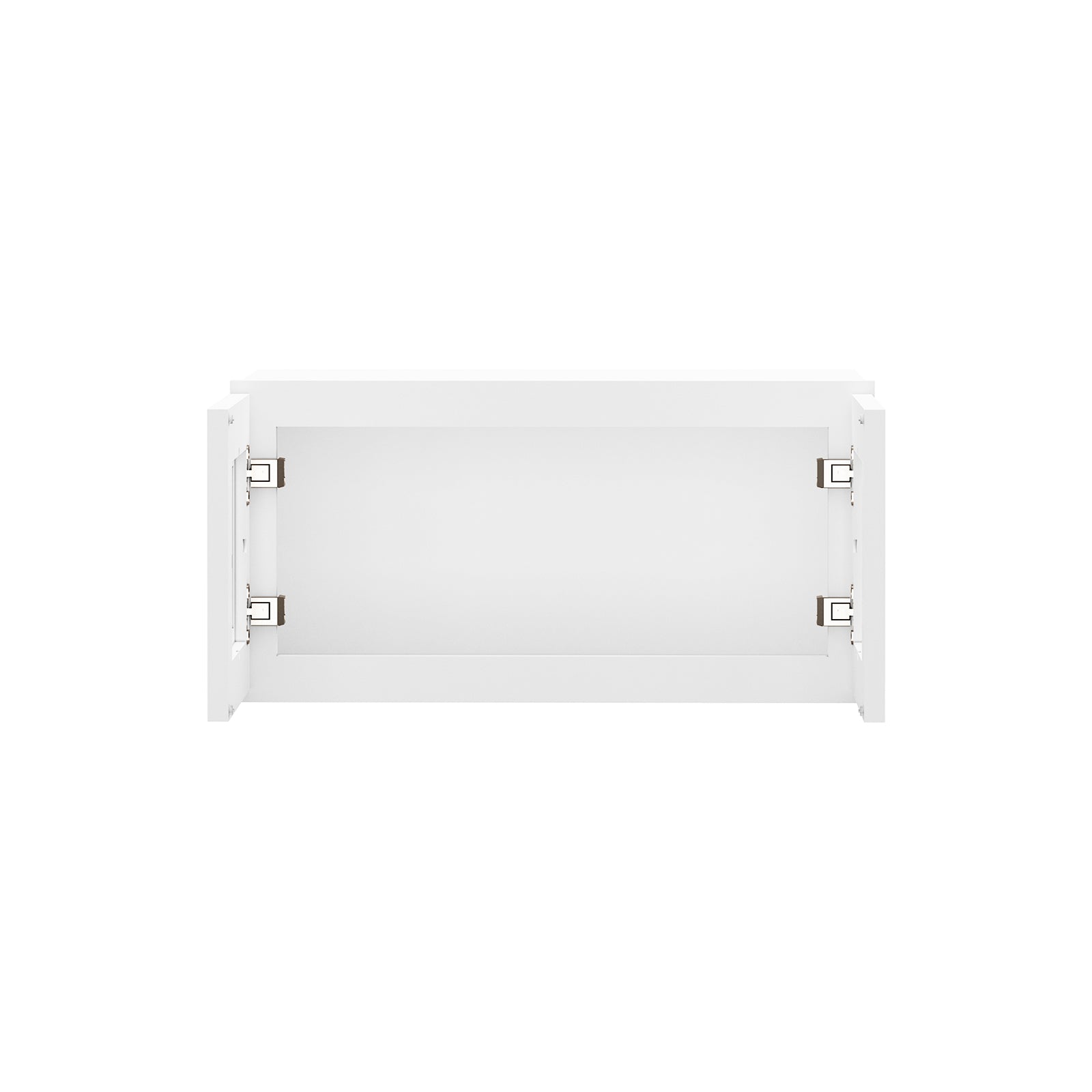 HOMLUX Easy DIY 24-in W x 12-in D x 12-in H in Royal White Plywood Ready to Assemble Wall Kitchen Cabinet Glass NOT included