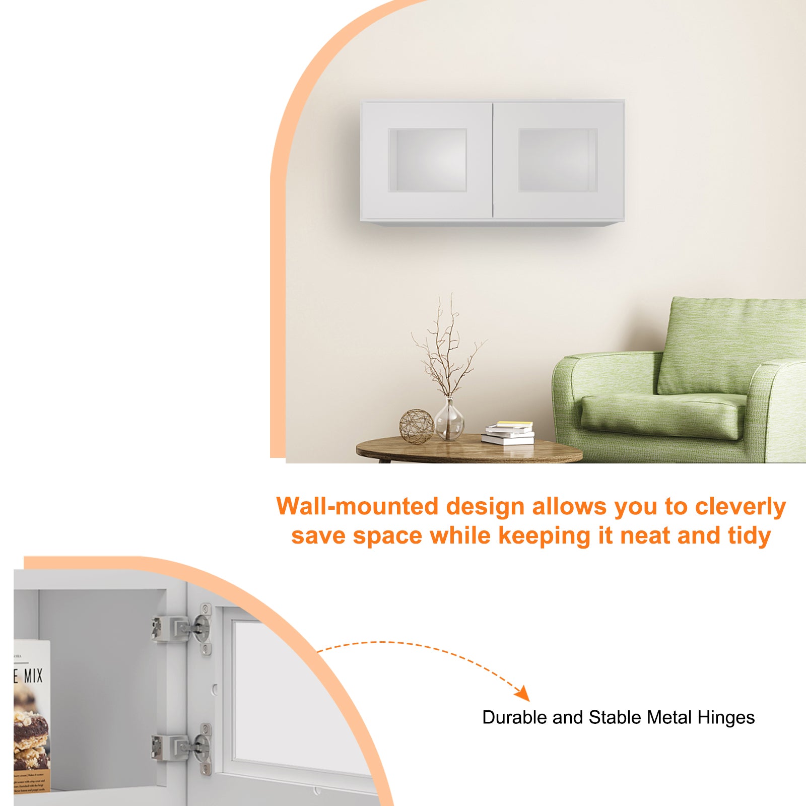 12"D*24"W*12"H Birch Solid Wood Medicine Cabinet Wall Mounted W2412GD