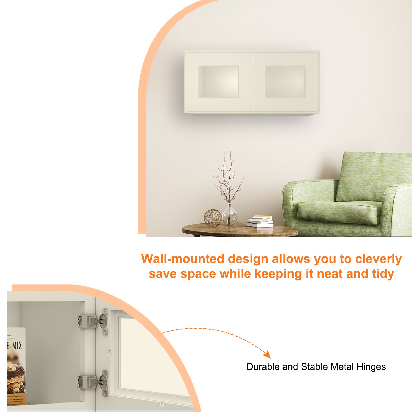 12"D*24"W*12"H Birch Solid Wood Medicine Cabinet Wall Mounted W2412GD