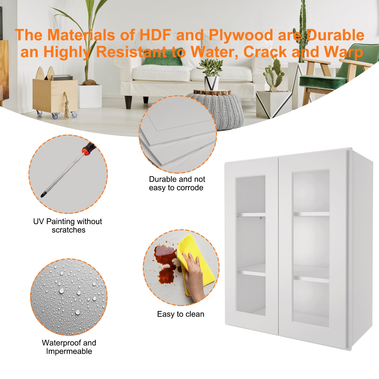 12"D*24"W*36"H Birch Solid Wood Medicine Cabinet Wall Mounted W2436GD