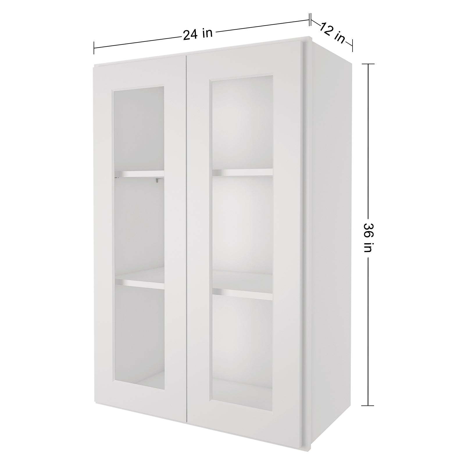 12"D*24"W*36"H Birch Solid Wood Medicine Cabinet Wall Mounted W2436GD