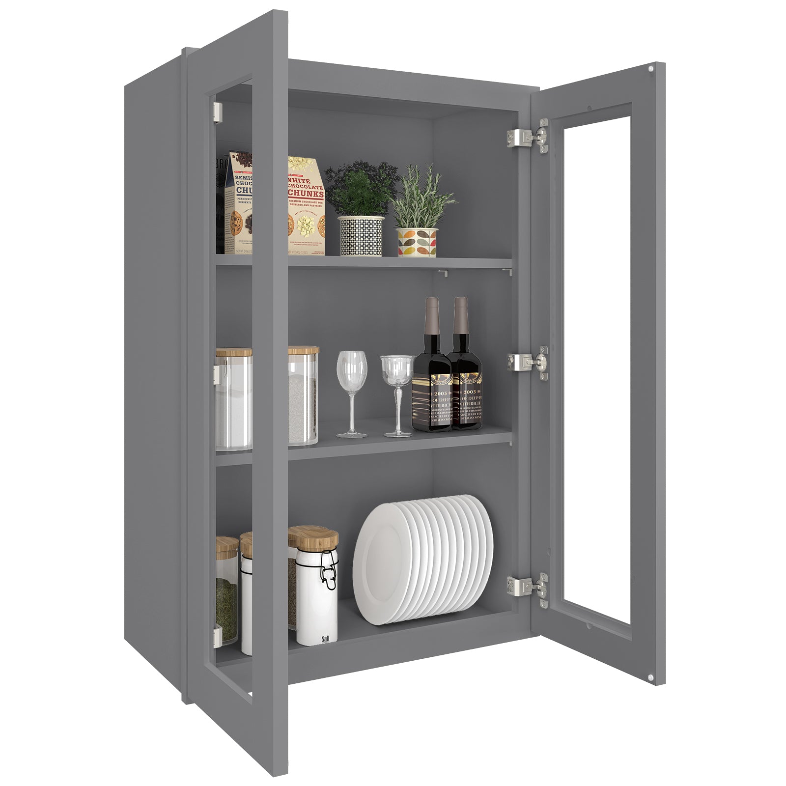 12"D*24"W*36"H Birch Solid Wood Medicine Cabinet Wall Mounted W2436GD