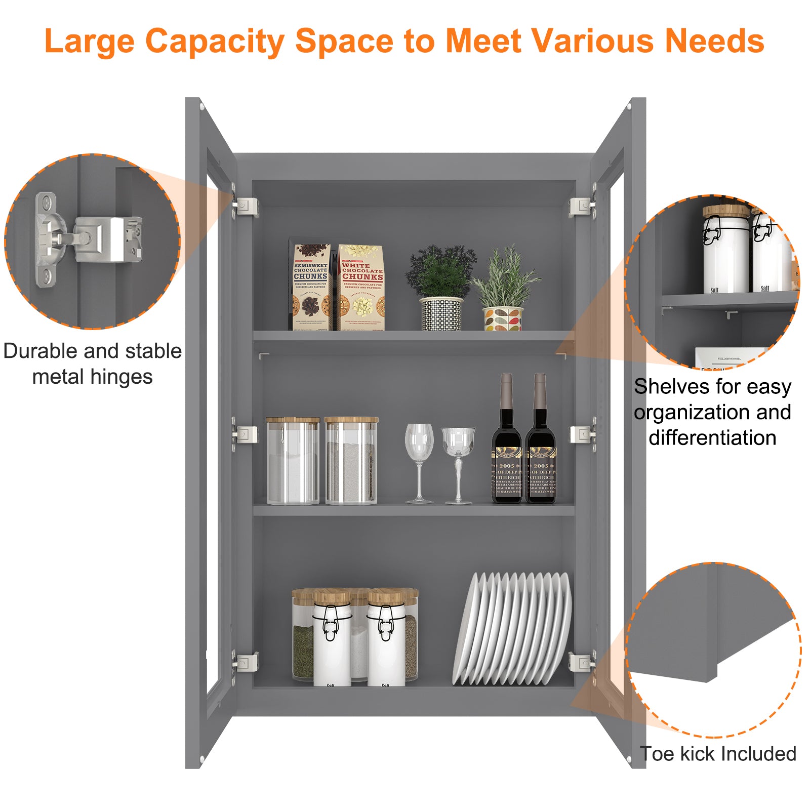 12"D*24"W*36"H Birch Solid Wood Medicine Cabinet Wall Mounted W2436GD