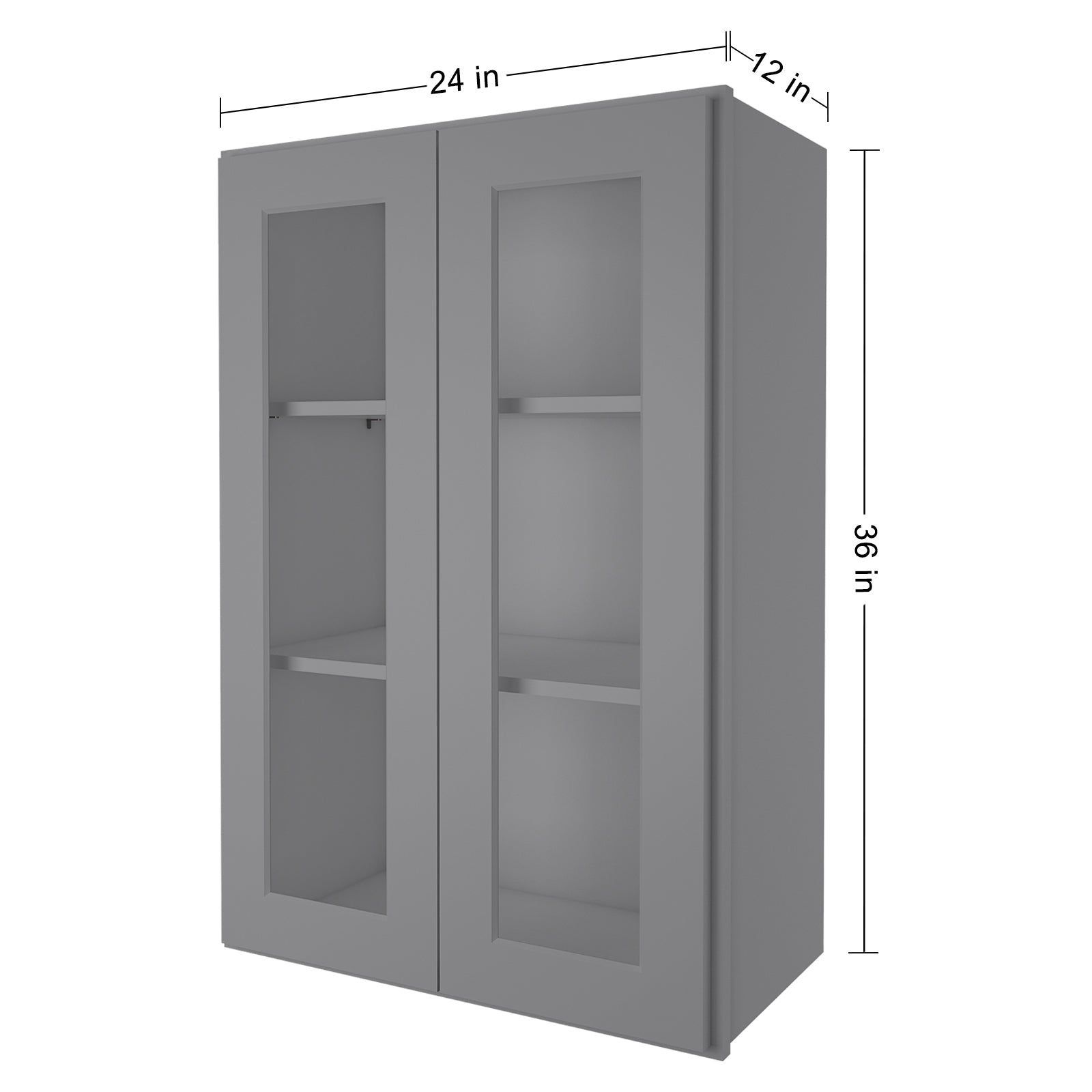 12"D*24"W*36"H Birch Solid Wood Medicine Cabinet Wall Mounted W2436GD