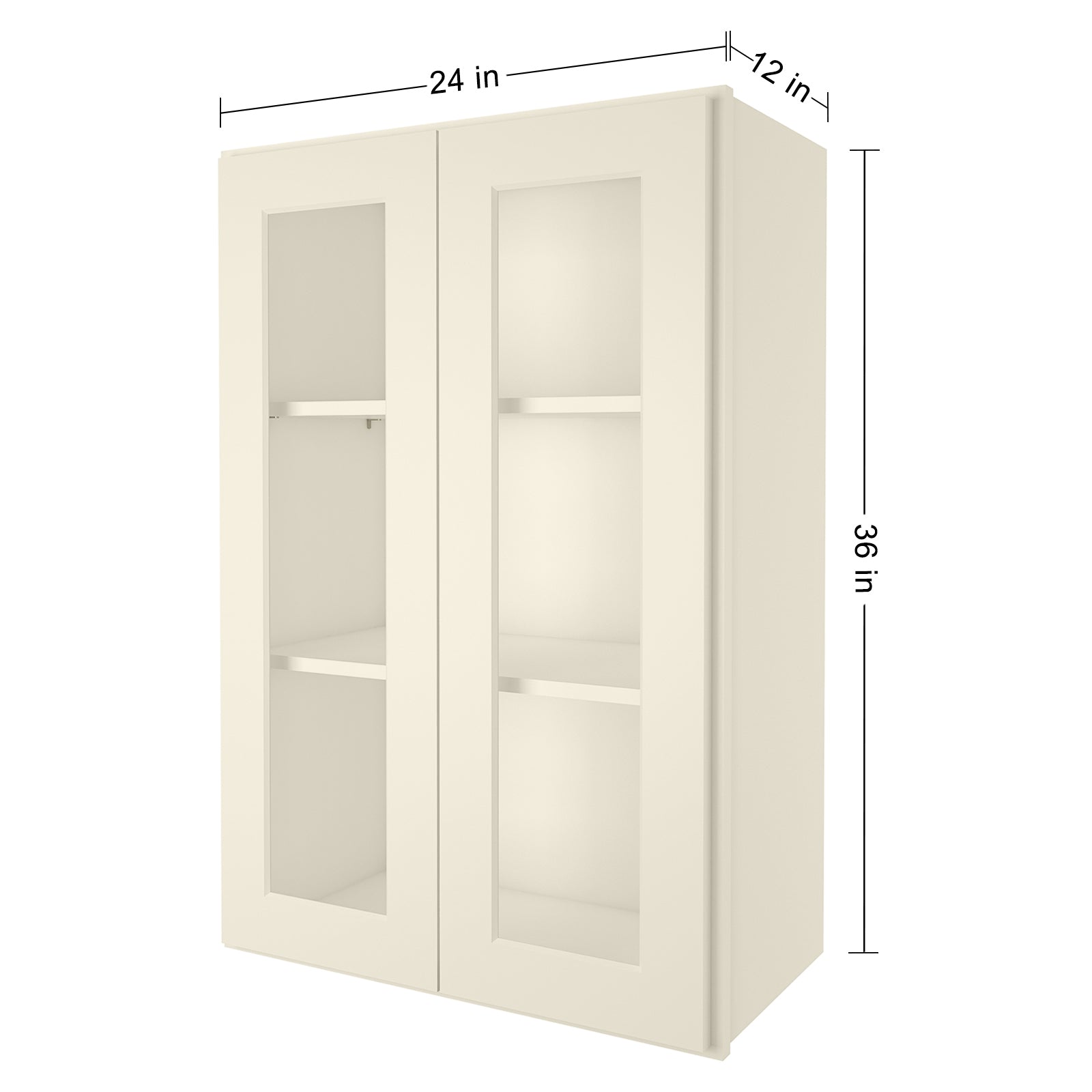 12"D*24"W*36"H Birch Solid Wood Medicine Cabinet Wall Mounted W2436GD