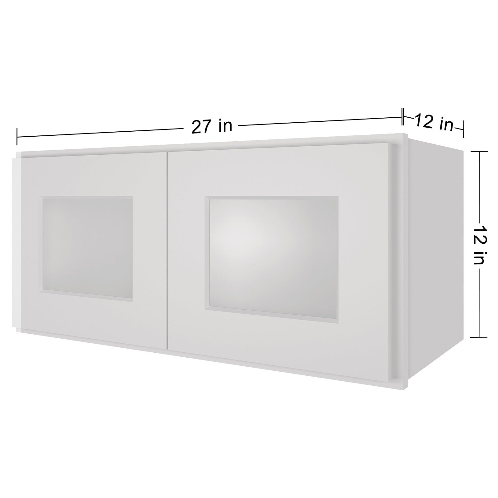 12"D*27"W*12"H Birch Solid Wood Medicine Cabinet Wall Mounted W2712GD