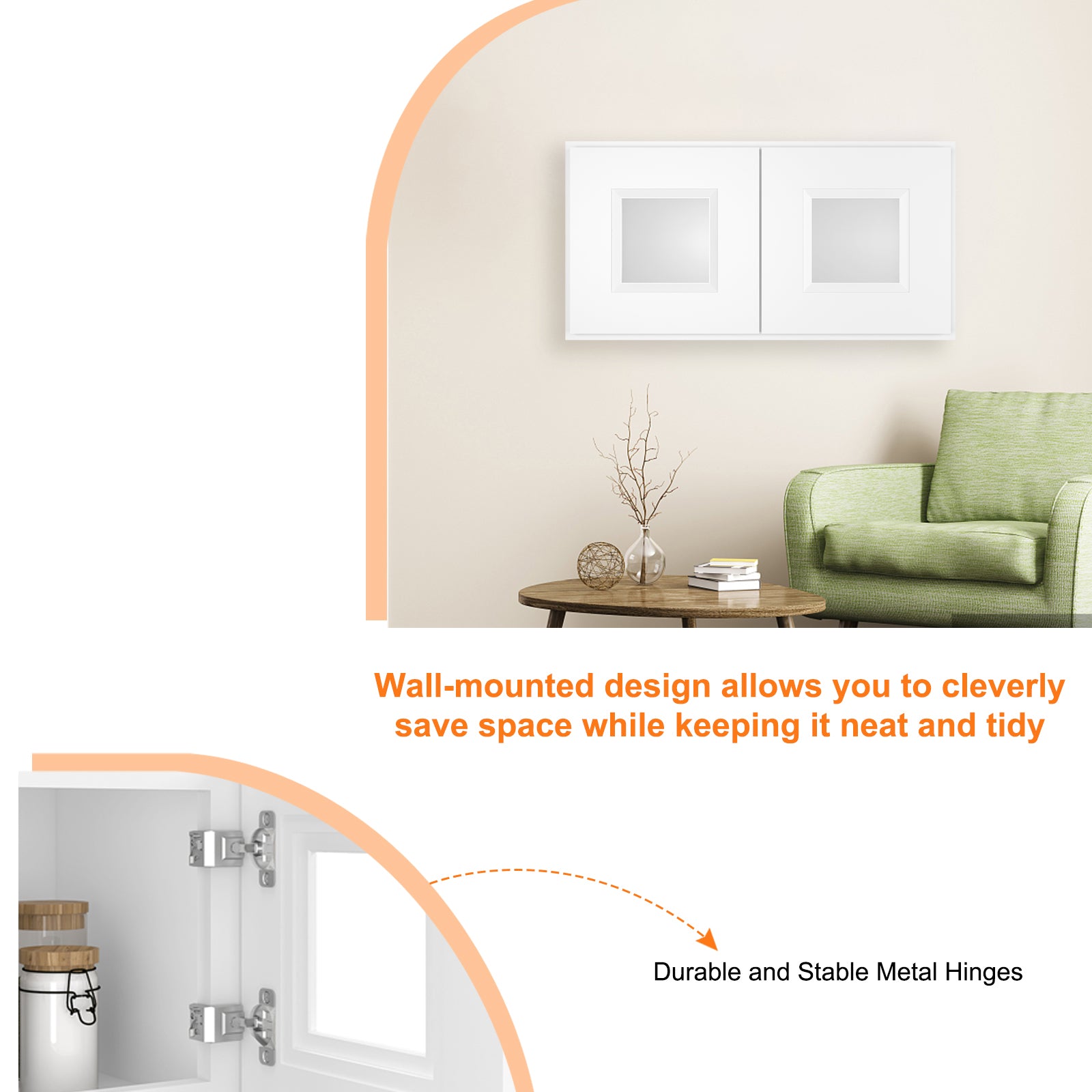 12"D*27"W*12"H Birch Solid Wood Medicine Cabinet Wall Mounted W2712GD