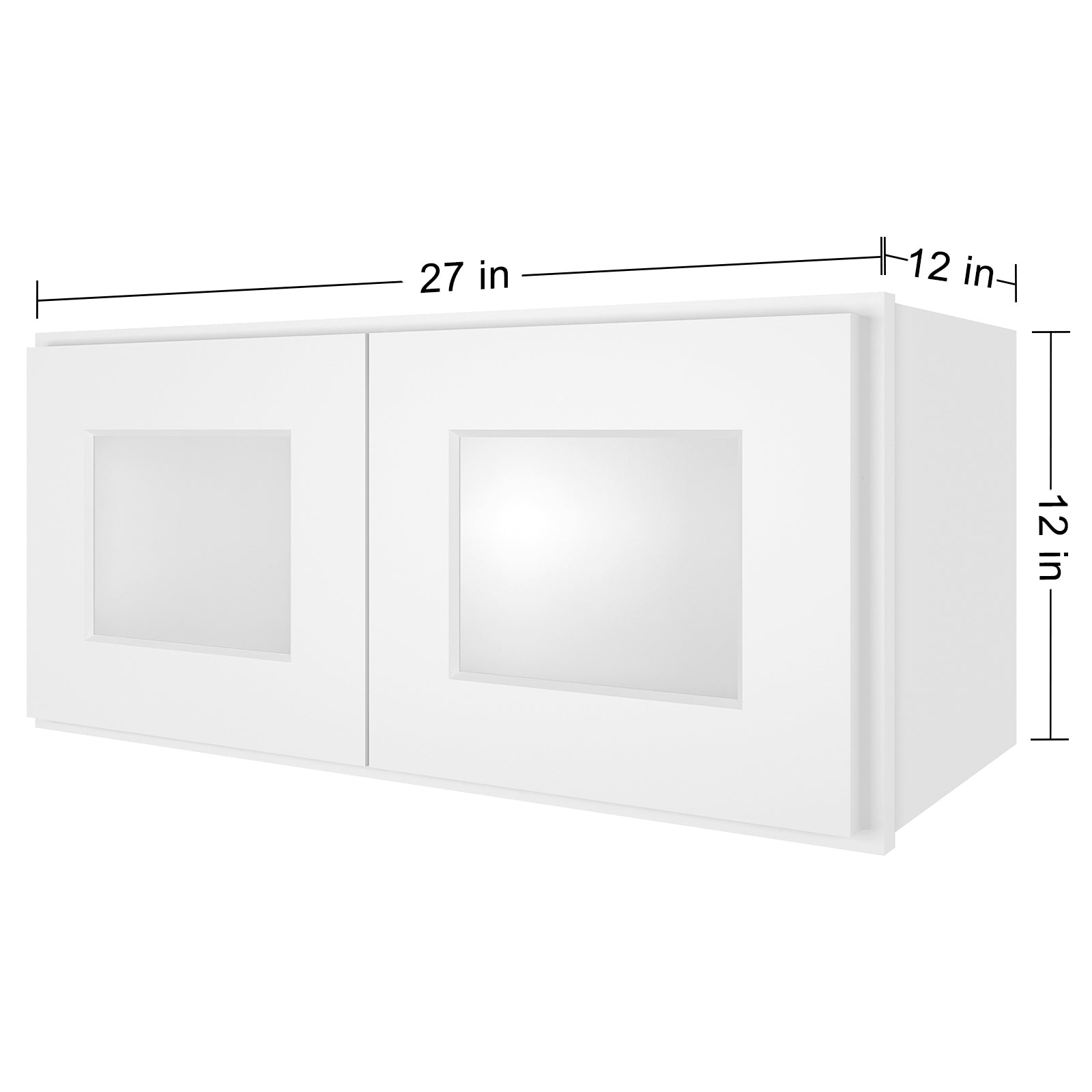 12"D*27"W*12"H Birch Solid Wood Medicine Cabinet Wall Mounted W2712GD