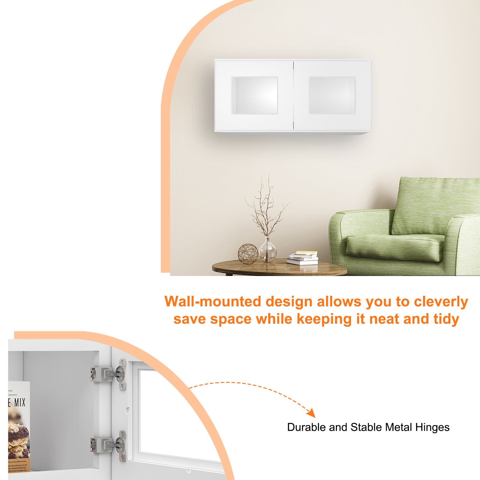 12"D*27"W*12"H Birch Solid Wood Medicine Cabinet Wall Mounted W2712GD