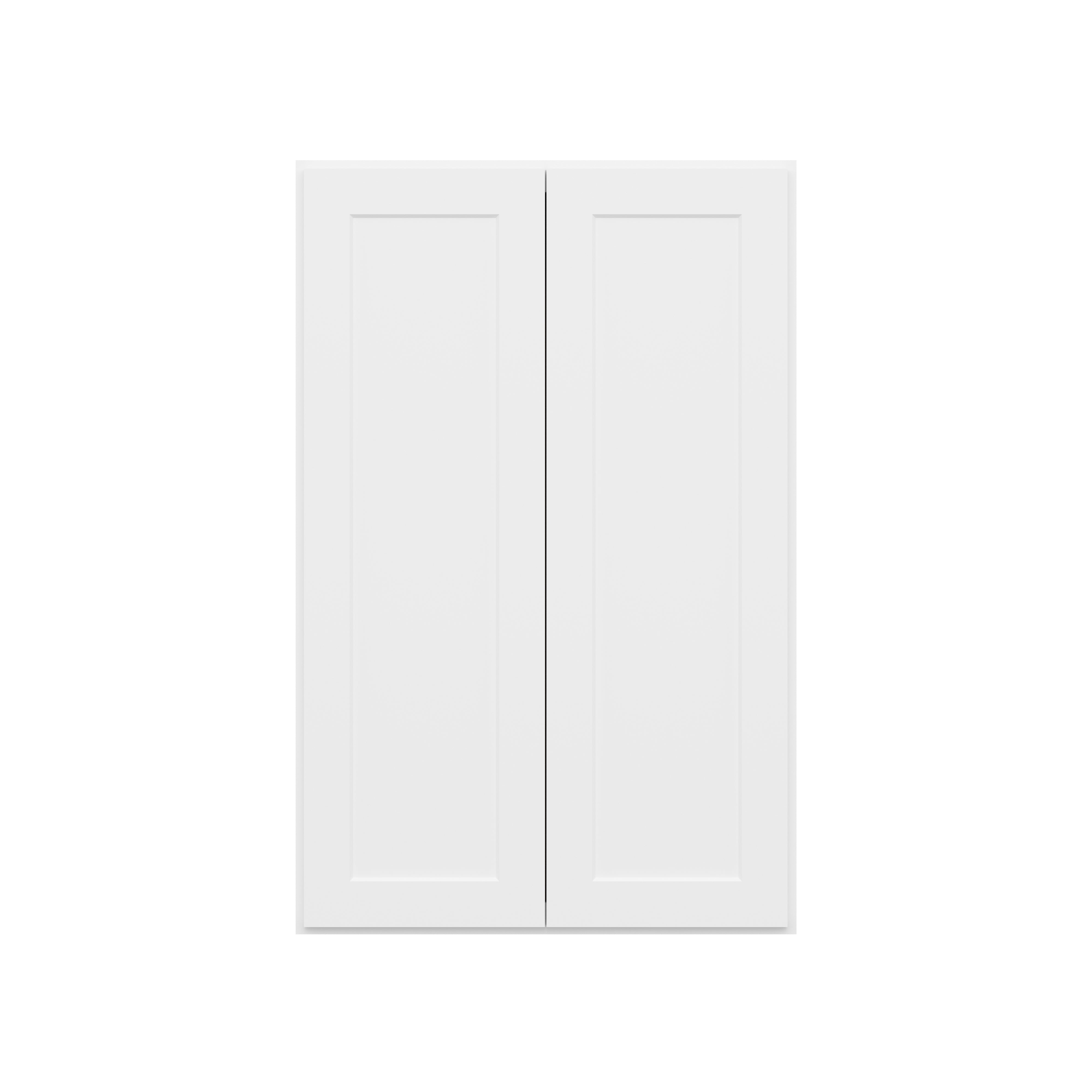 Easy-DIY 27-in W x 12-in D x 42-in H in Shaker White Ready to Assemble Wall Kitchen Cabinet 2 Door-3 Shelves