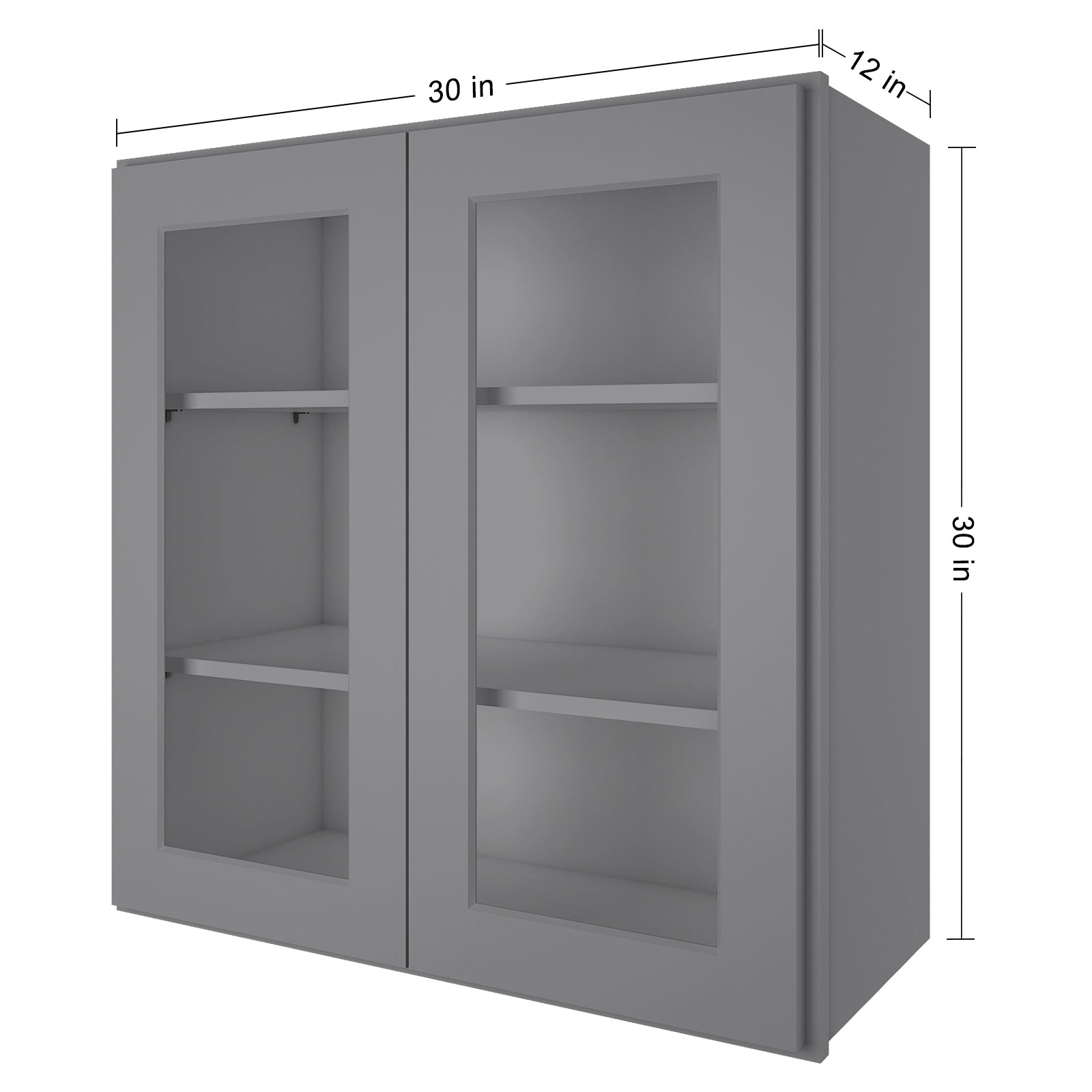 12"D*30"W*30"H Birch Solid Wood Medicine Cabinet Wall Mounted W3030GD