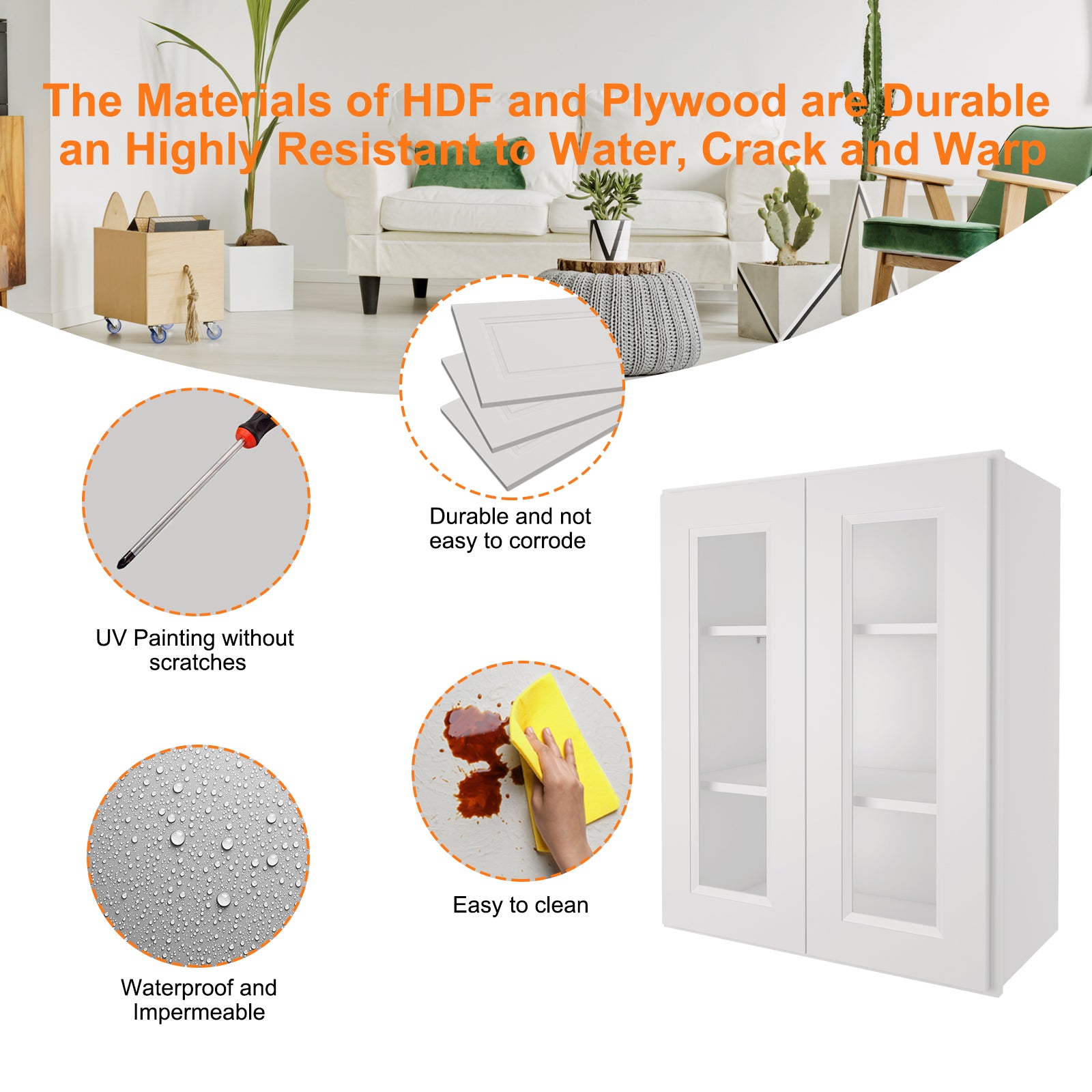 12"D*30"W*30"H Birch Solid Wood Medicine Cabinet Wall Mounted W3030GD