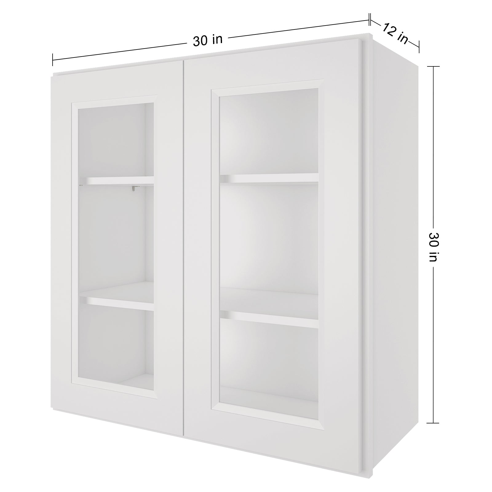 12"D*30"W*30"H Birch Solid Wood Medicine Cabinet Wall Mounted W3030GD