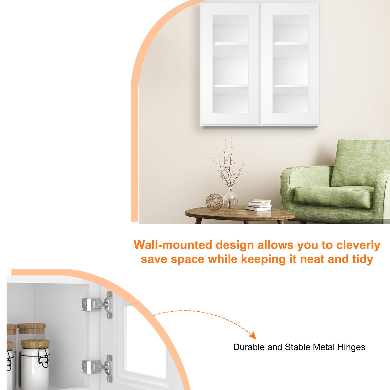 12"D*30"W*30"H Birch Solid Wood Medicine Cabinet Wall Mounted W3030GD