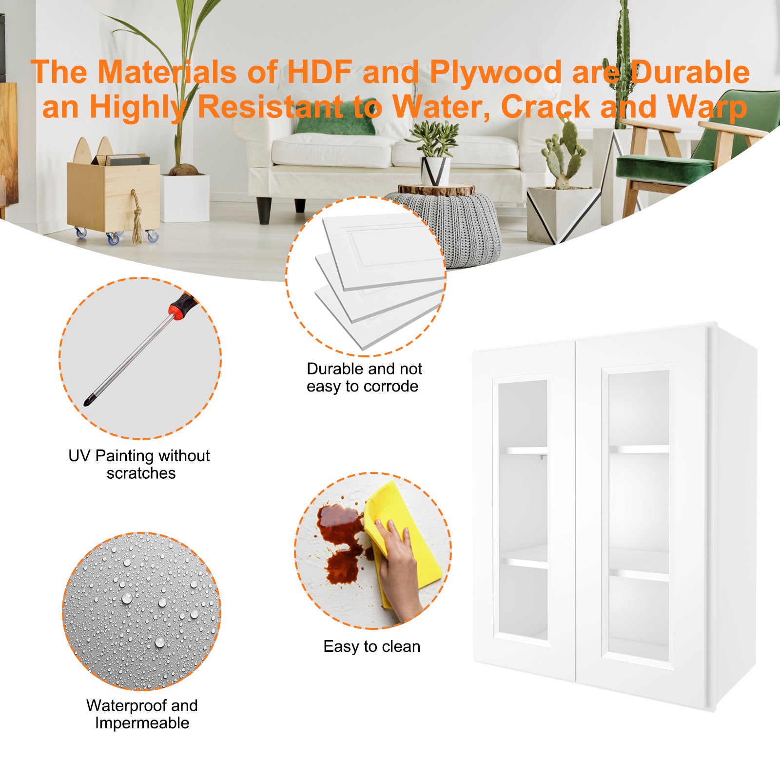 12"D*30"W*30"H Birch Solid Wood Medicine Cabinet Wall Mounted W3030GD