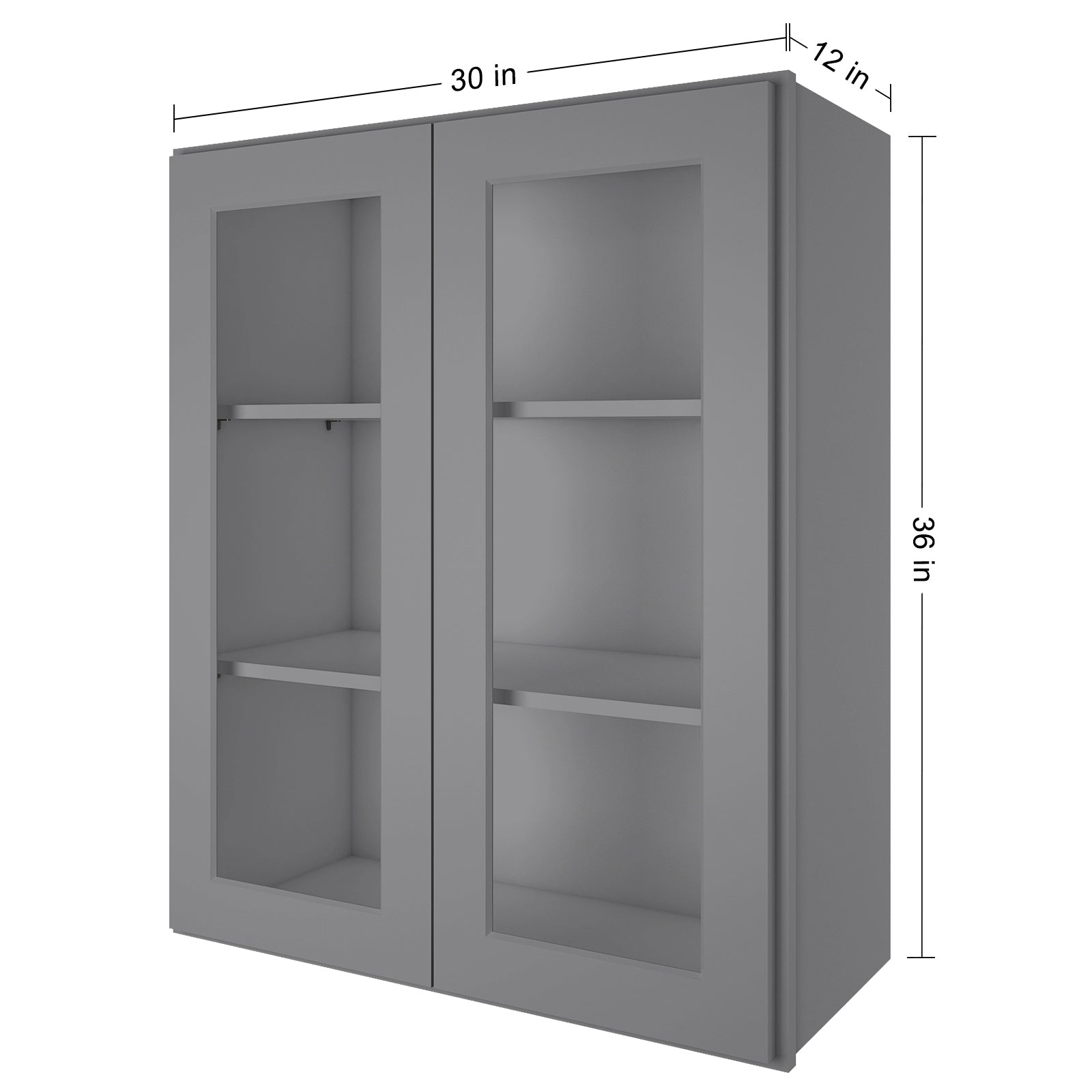 12"D*30"W*36"H Birch Solid Wood Medicine Cabinet Wall Mounted W3036GD