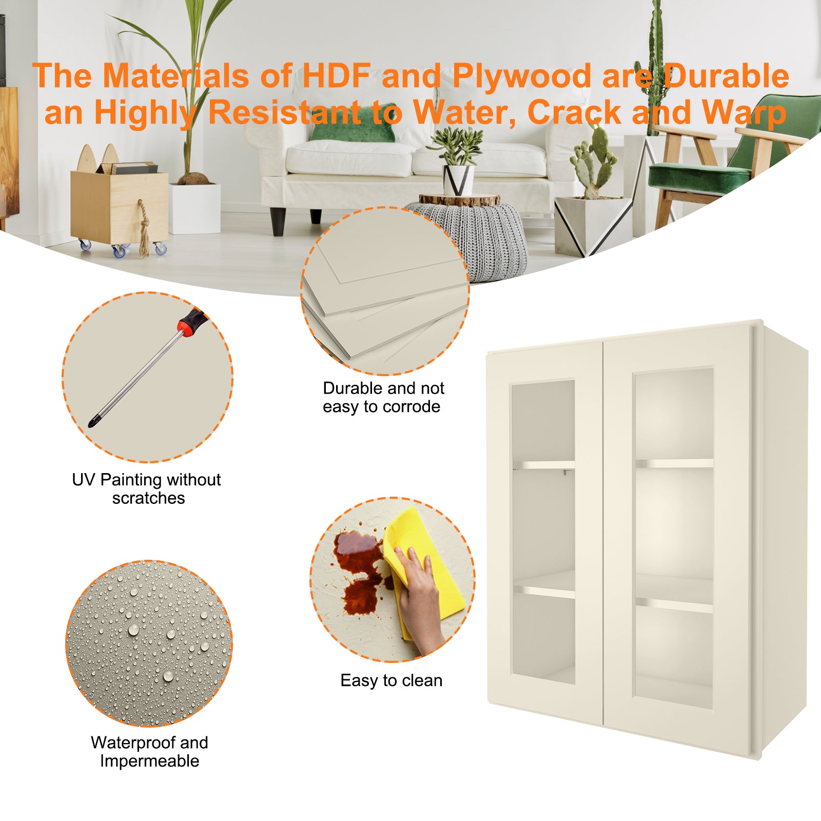 12"D*30"W*36"H Birch Solid Wood Medicine Cabinet Wall Mounted W3036GD