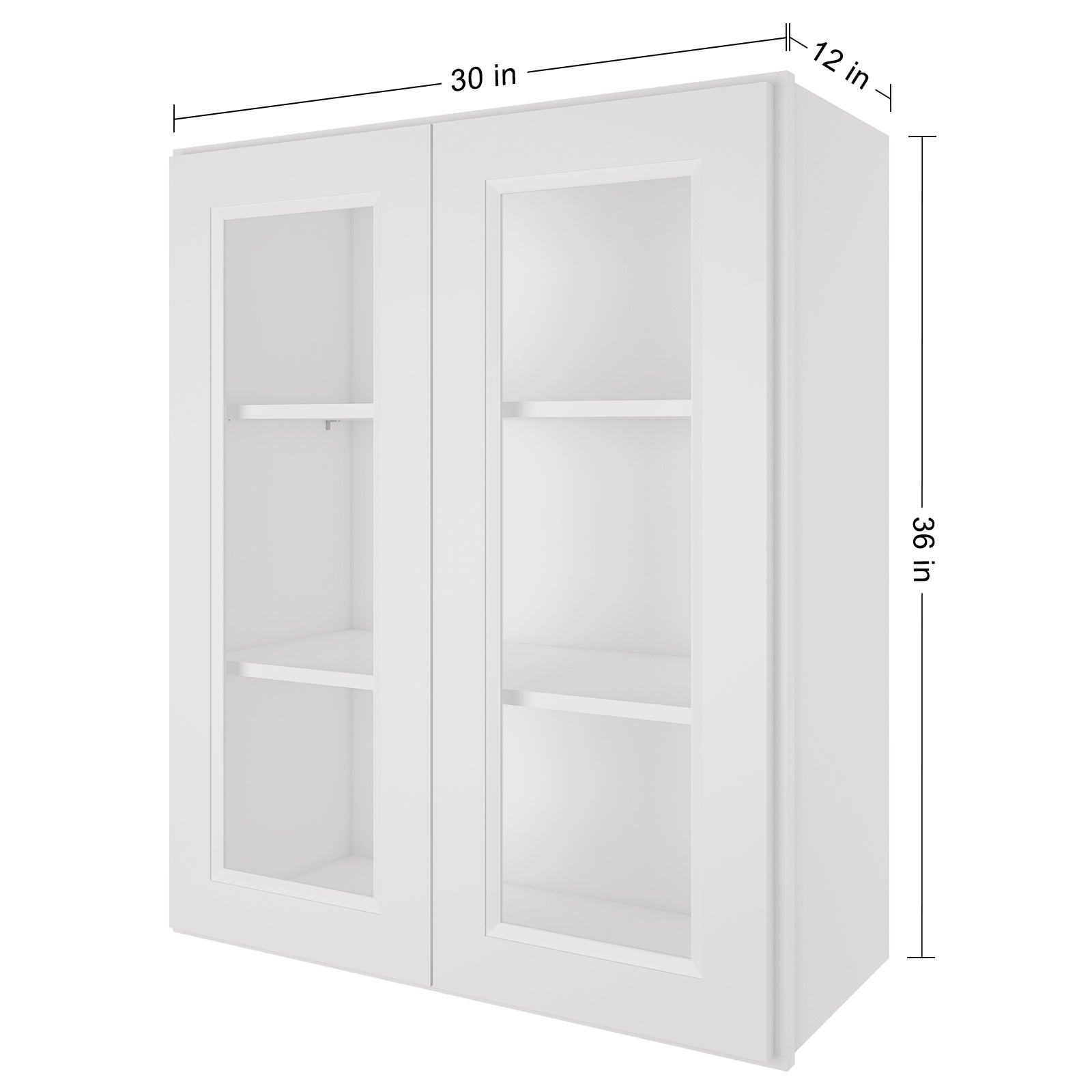 12"D*30"W*36"H Birch Solid Wood Medicine Cabinet Wall Mounted W3036GD