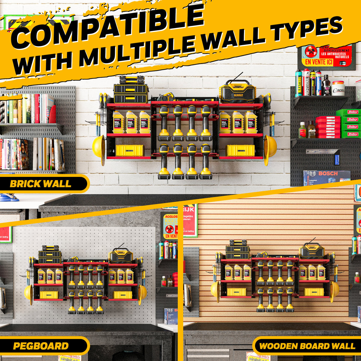 Wall-Mounted Power Tool Organize