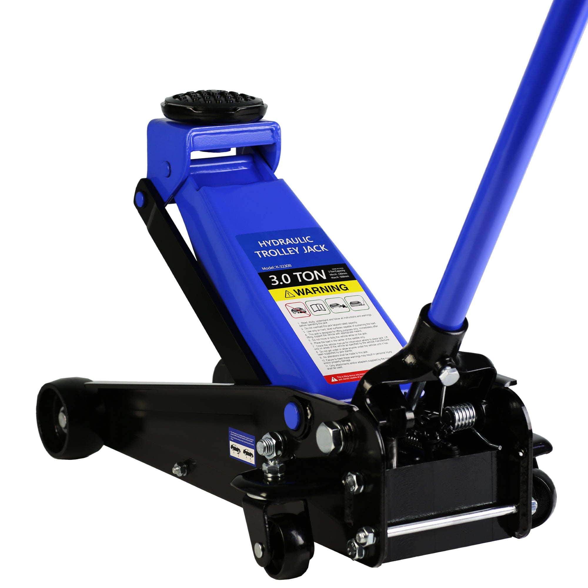 Hydraulic trolley Low Profile and Steel Racing 3 Ton (6,000 lb) Capacity, Floor Jack with Piston Quick Lift Single Pump, Blue Lifting range 5.1"-20"