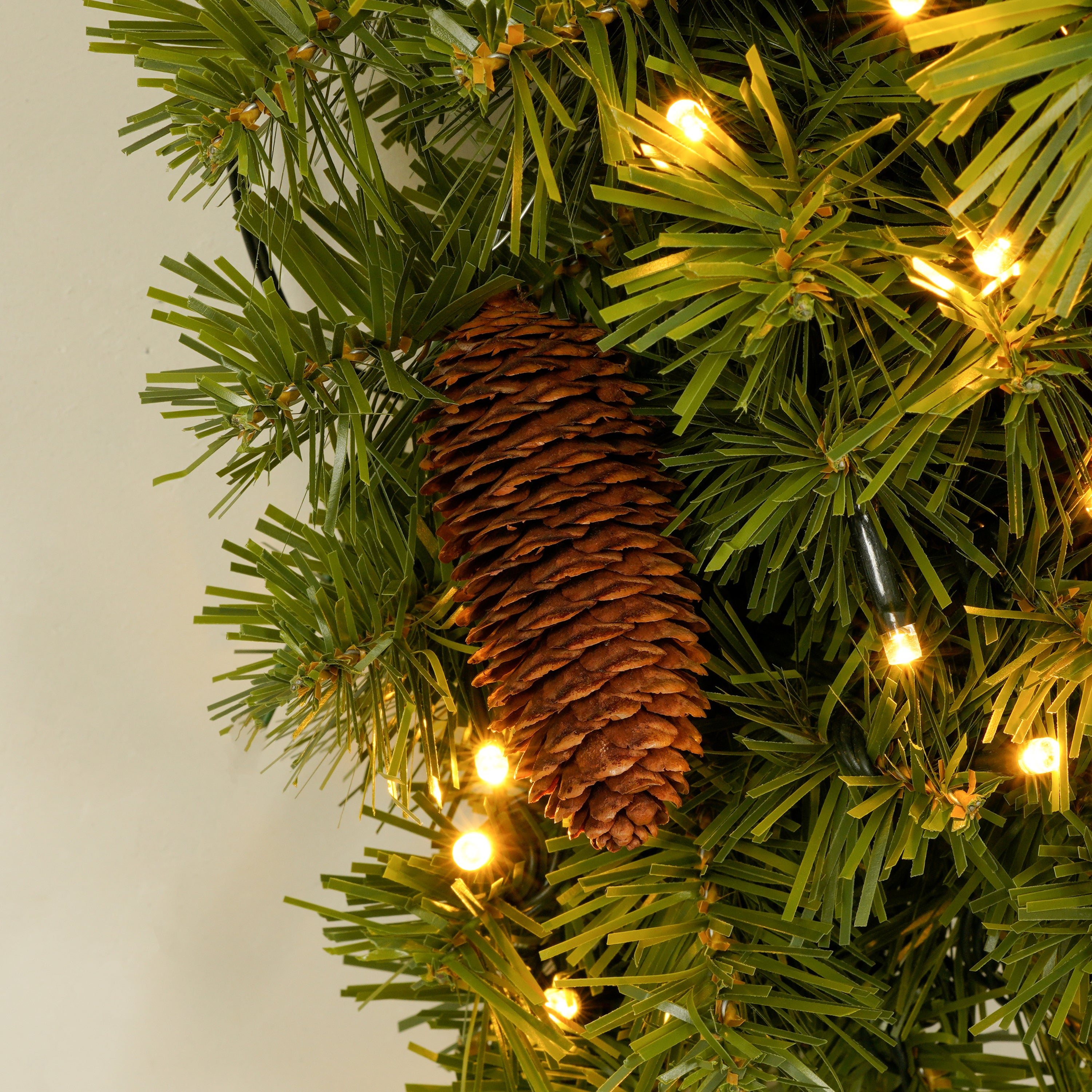 6ft Upside Down Hanging Quarter Tree, Christmas tree hanging from the ceiling, Xmas Tree with 300 LED Warm White Lights, 600 Lush Branch Tips