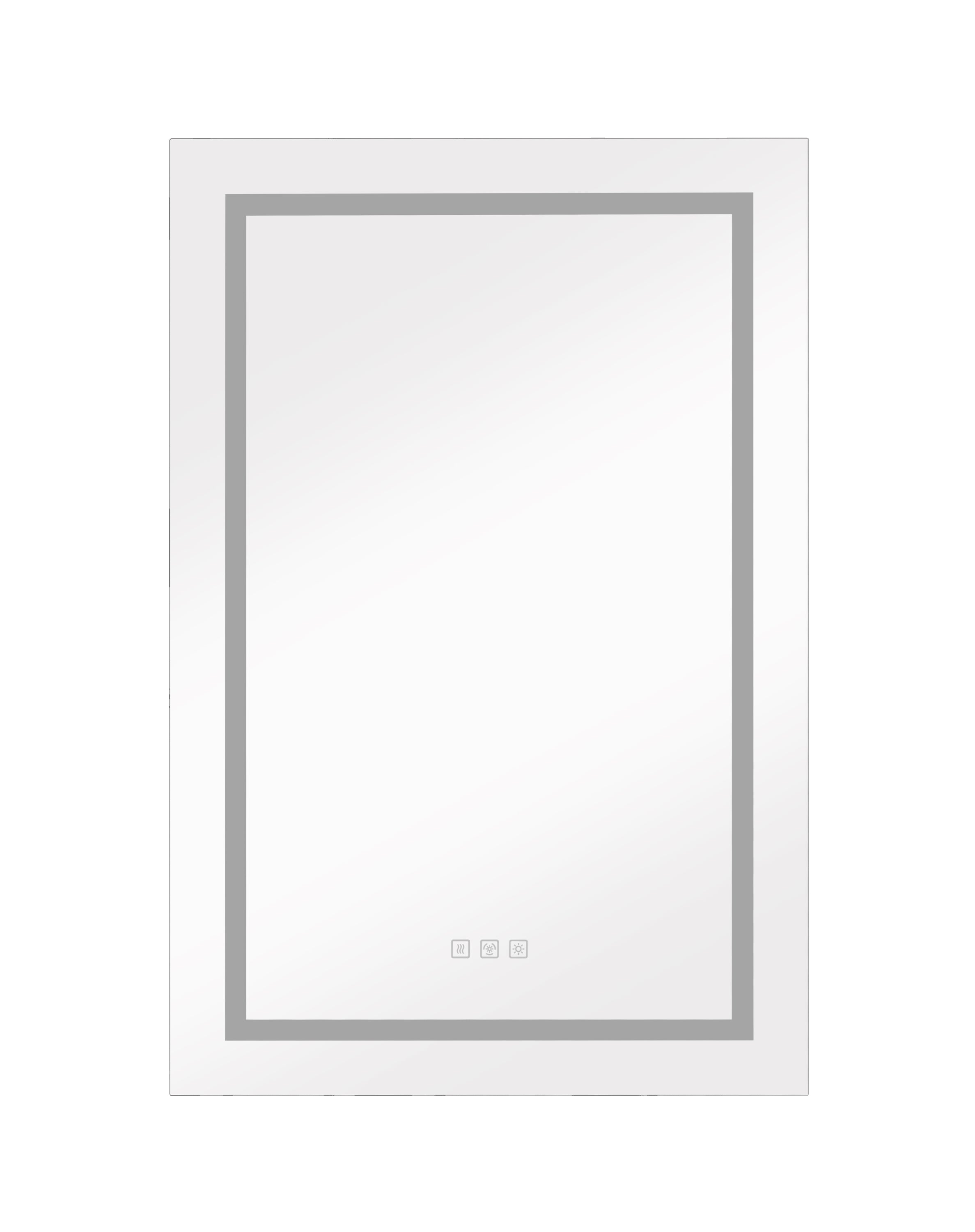 LED Lighted Bathroom Medicine Cabinet with Mirror, Surface Lighted Medicine Cabinet,Dimmable,Adjustable Shelves,Intelligent Switch Medicine Cabinet, Aluminum Frame,left opening door