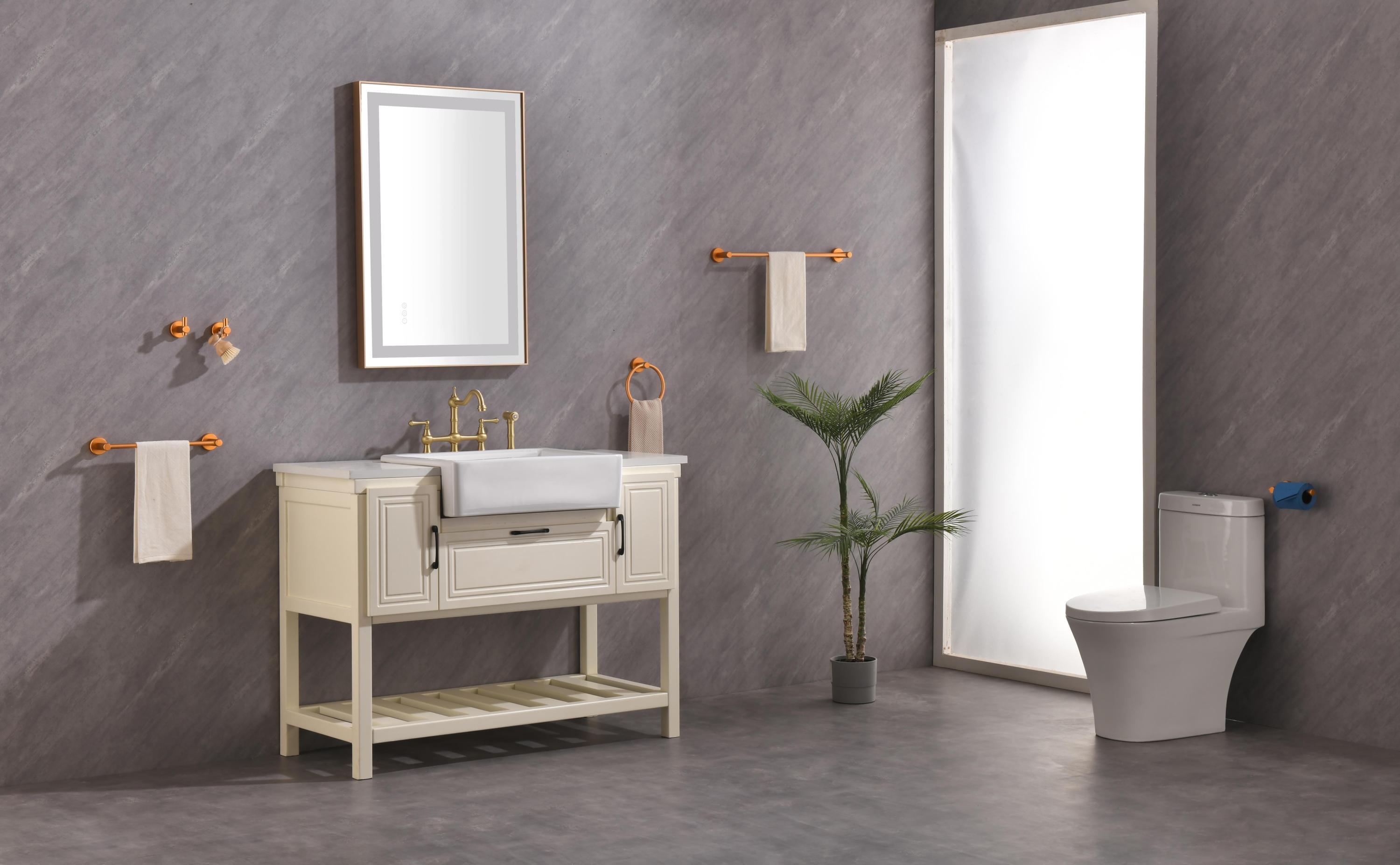 36*24 LED Lighted Bathroom Wall Mounted Mirror with High Lumen+Anti-Fog Separately Control