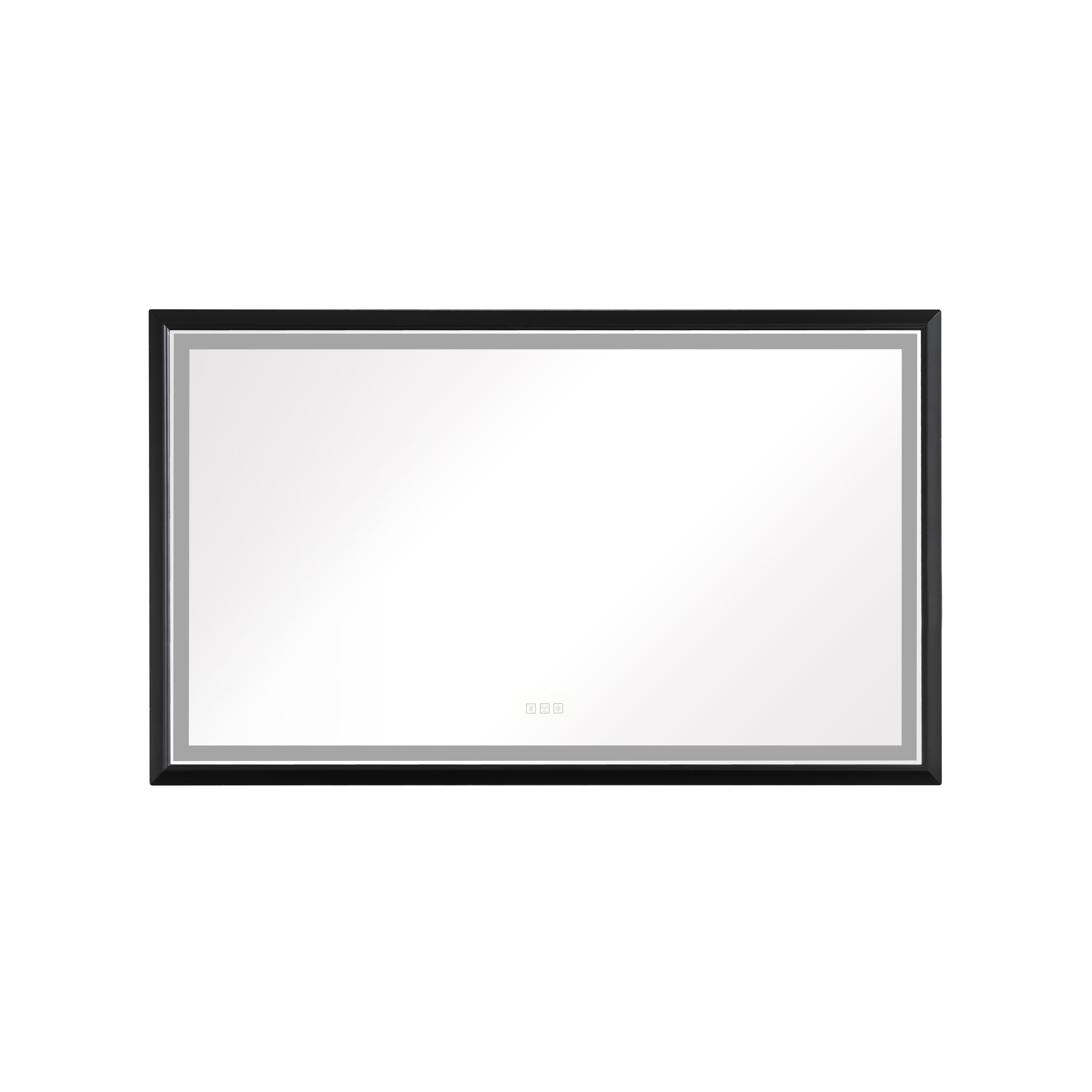 bathroom led mirror is multi-functional and each function is controlled by a smart touch button.