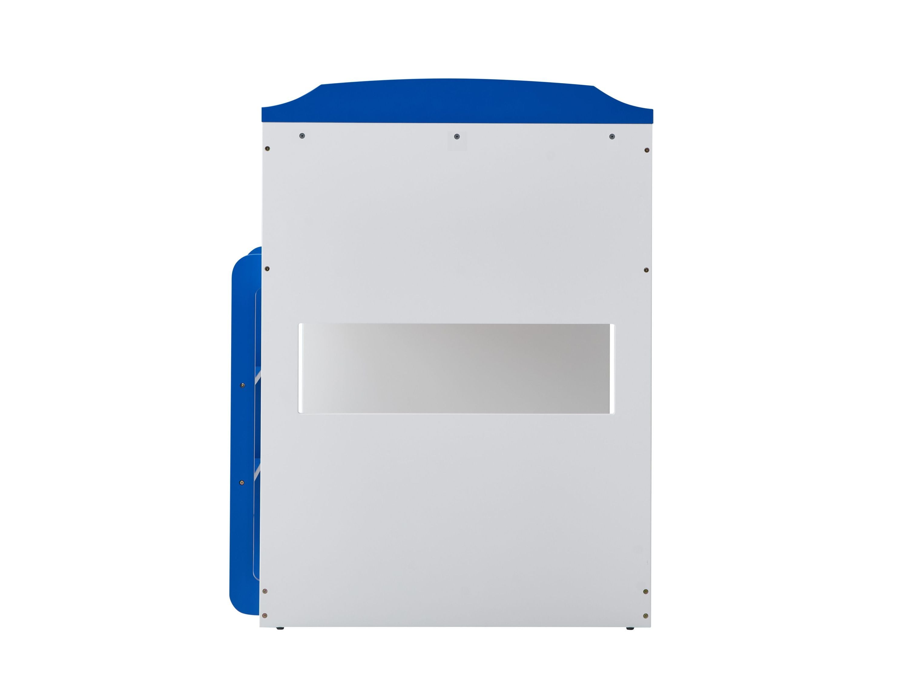 Neptune Twin/Twin Bunk Bed w/Storage Shelves in Sky Blue Finish BD00577