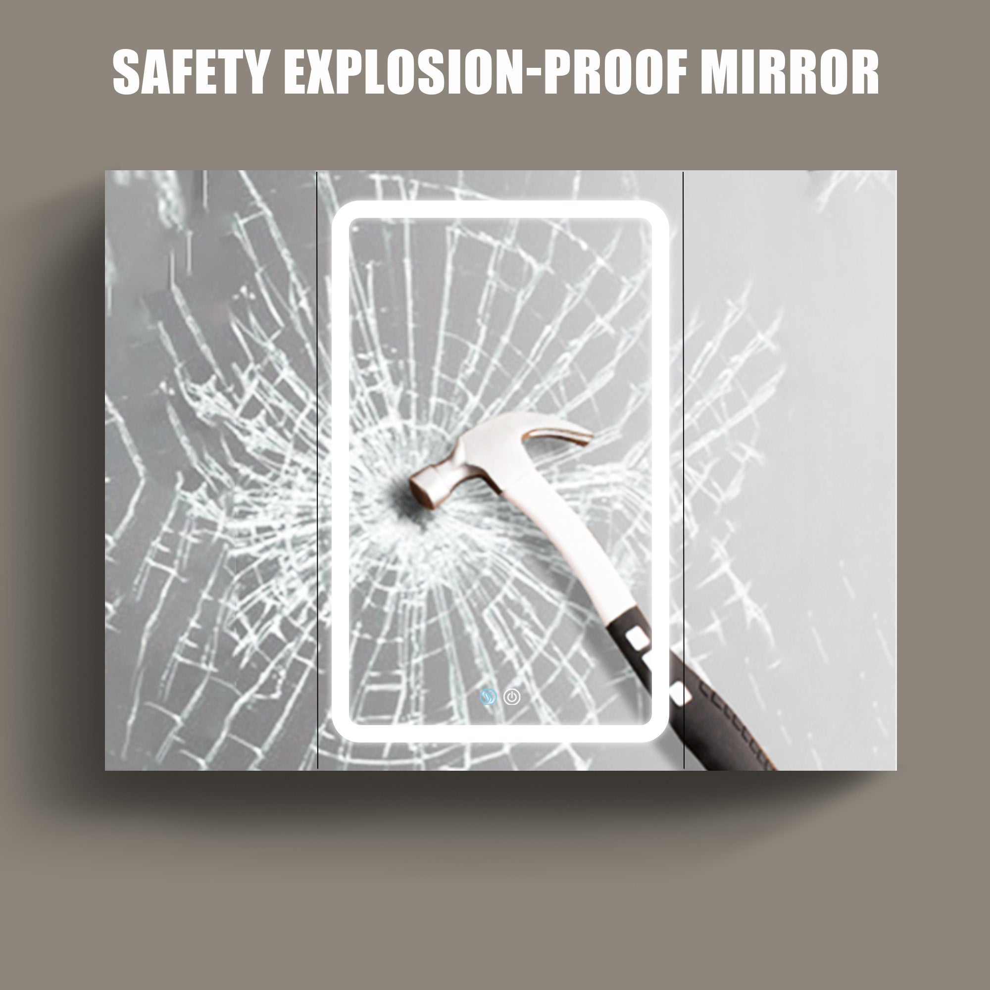 40x30 Inch LED Bathroom Medicine Cabinet Surface Mount Double Door Lighted Medicine Cabinet, Medicine Cabinets for Bathroom with Mirror Defogging, Dimmer White