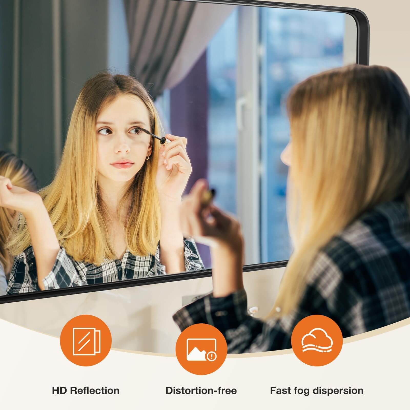 Bathroom Mirror Vanity Mirror for Wall,Aluminum Alloy Framed Wall Mirror Farmhouse