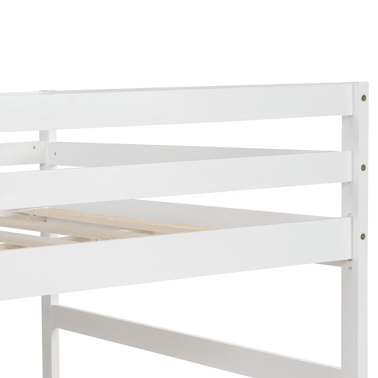 Full over Full Bunk Bed with Twin Size Trundle (White)(OLD SKU :LP000033AAK)