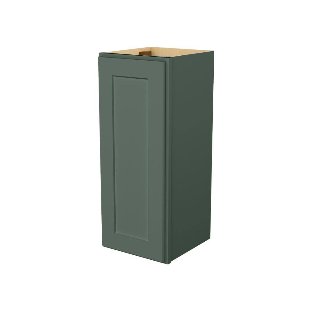 Easy-DIY 12 in. W x 12 in. D x 30 in. H Ready to Assemble Wall Kitchen Cabinet in Shaker Basil 1-Door-2 Shelves