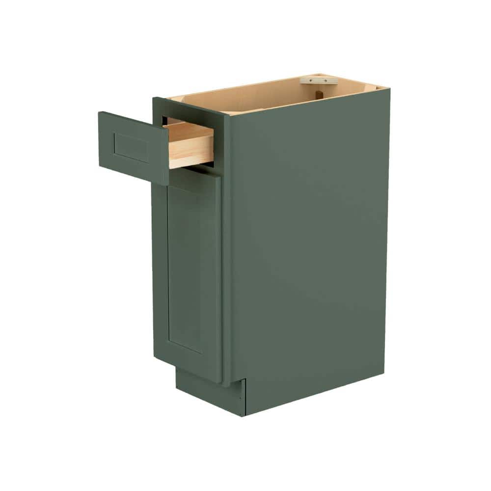 Easy-DIY Ready to Assemble Drawer Base Kitchen Cabinet in Shaker Basil with 1-Doors