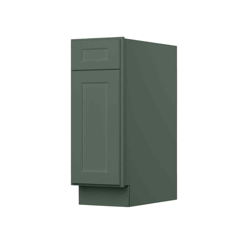 Easy-DIY Ready to Assemble Drawer Base Kitchen Cabinet in Shaker Basil with 1-Doors