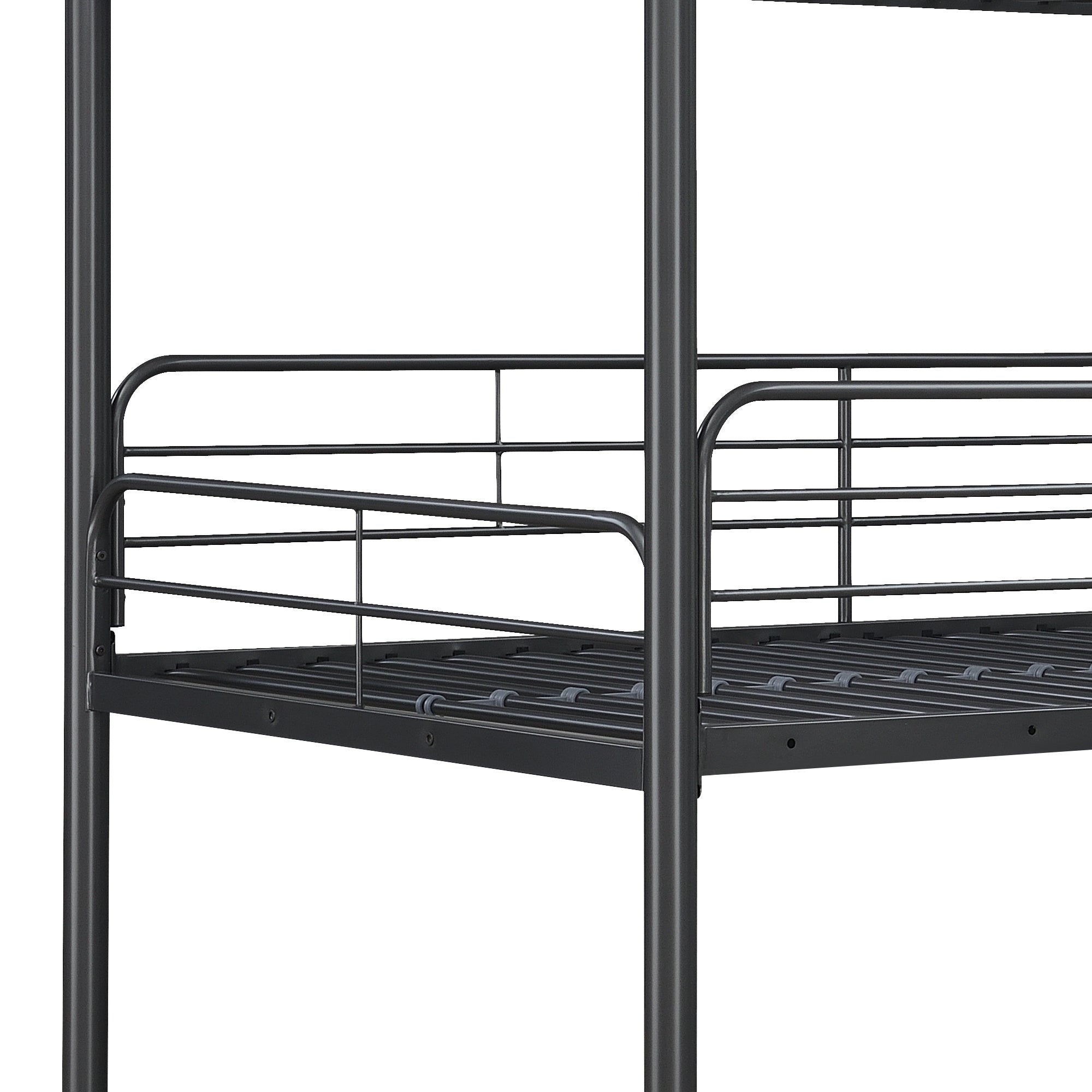 Furniture Triple Bunk Bed, Twin/Twin/Twin, black